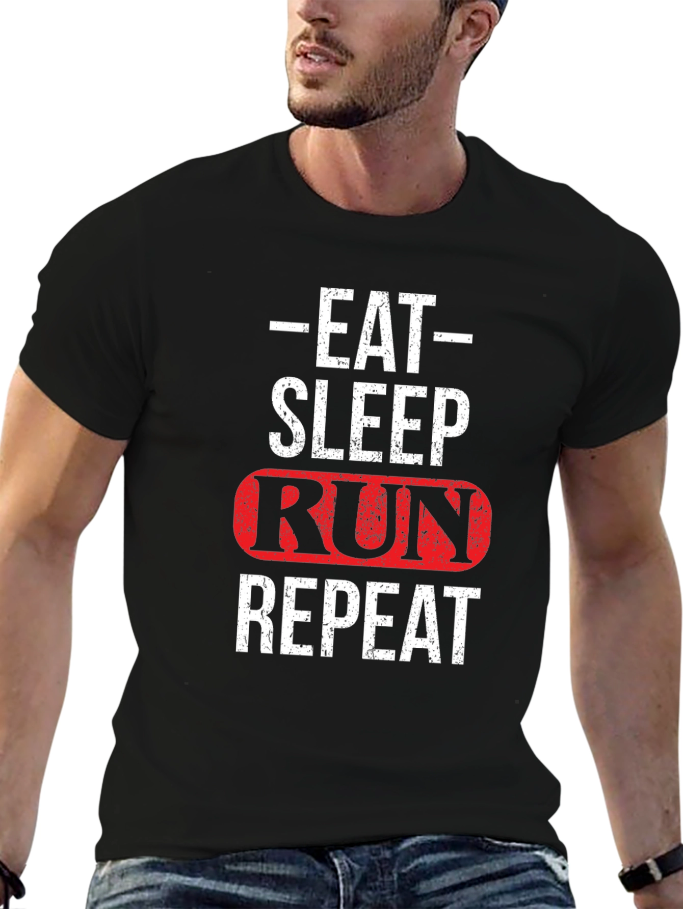 Eat Sleep Run Repeat Graphic Tee