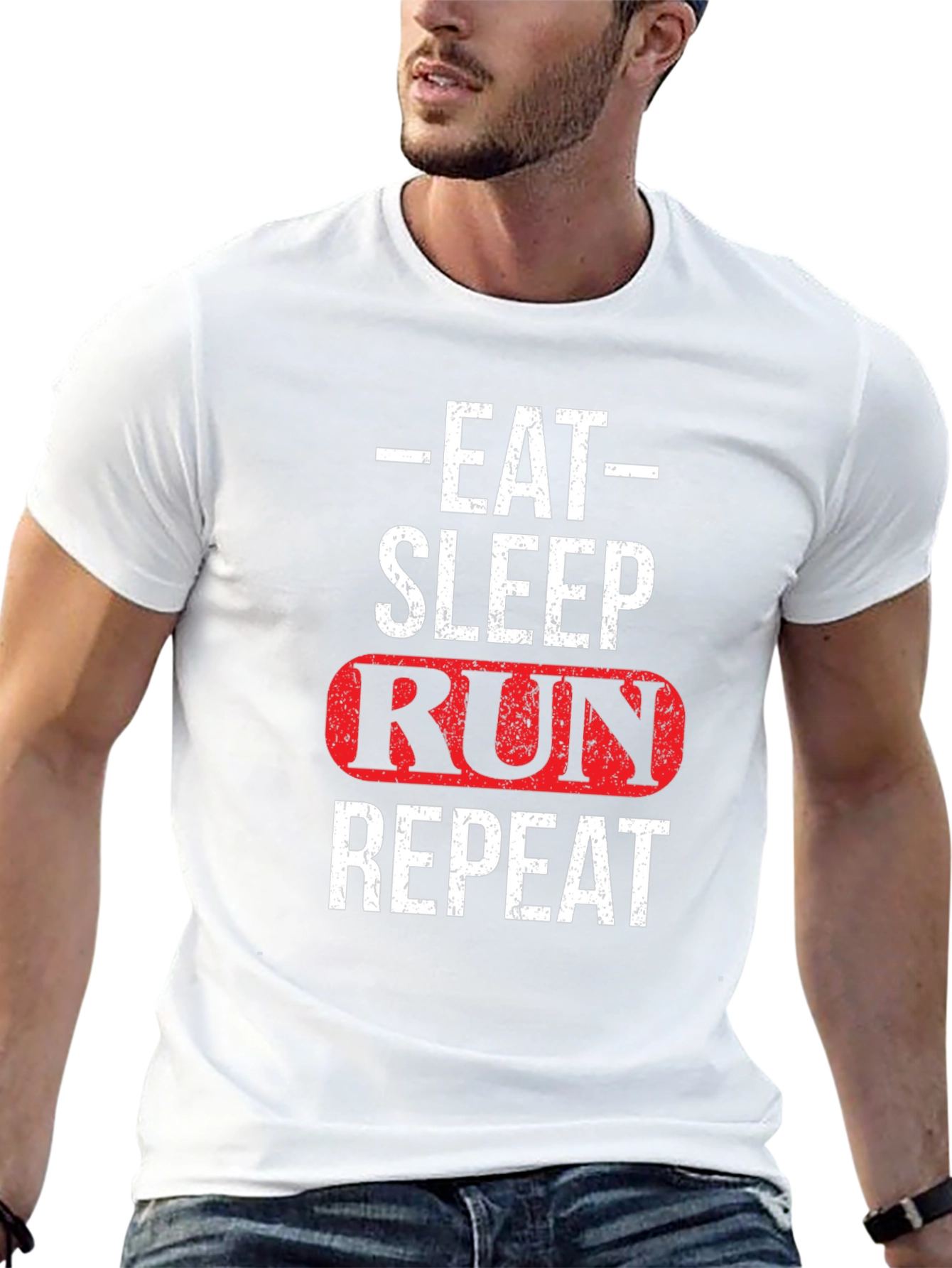 Eat Sleep Run Repeat Graphic Tee