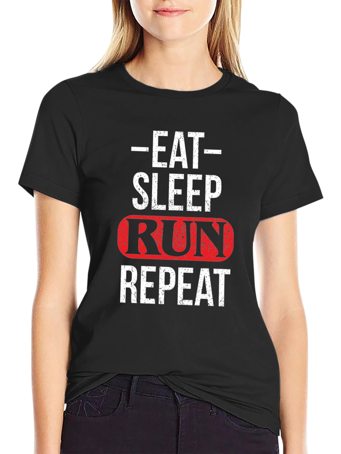 Eat Sleep Run Repeat Graphic Tee