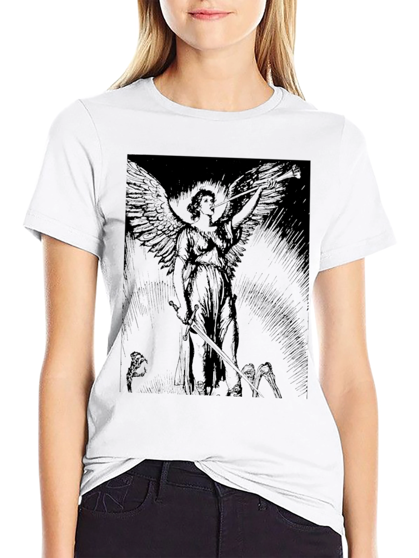 Angel Graphic Black T-Shirt