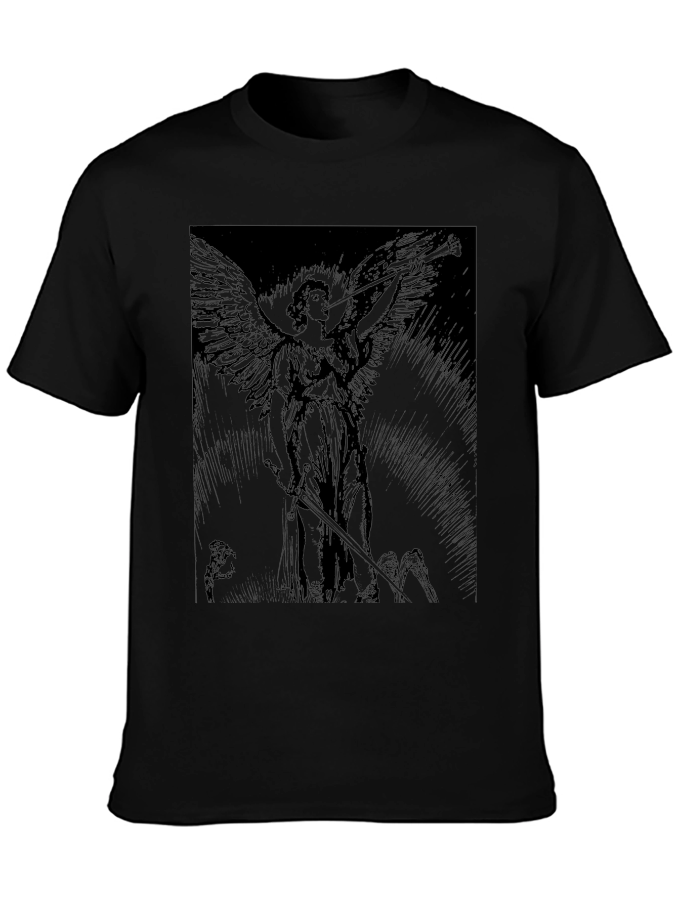 Angel Graphic Black T-Shirt