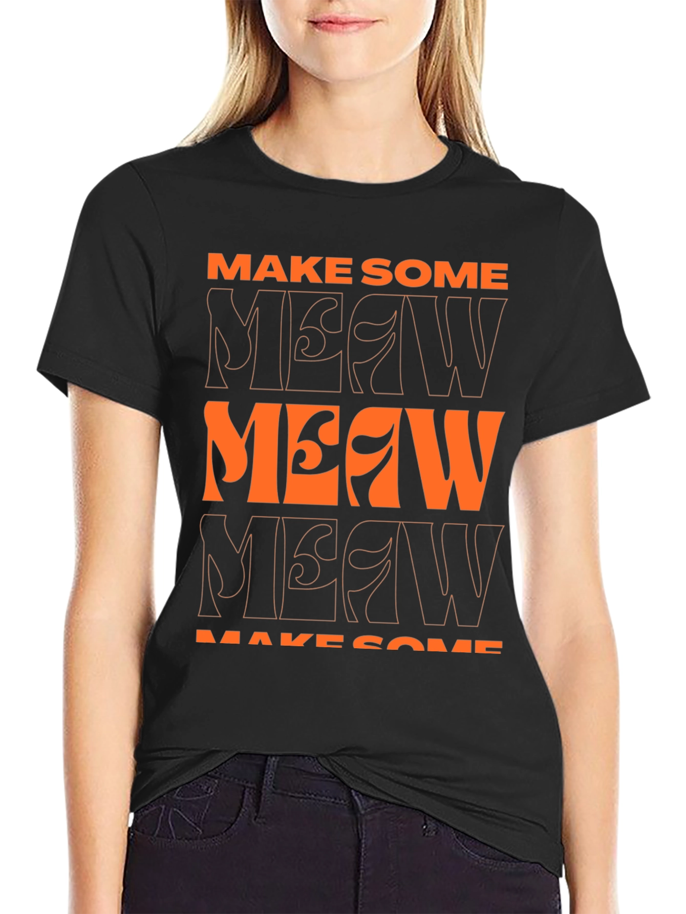 Make Some Meow T-Shirt - Trendy Cat Lover Tee
