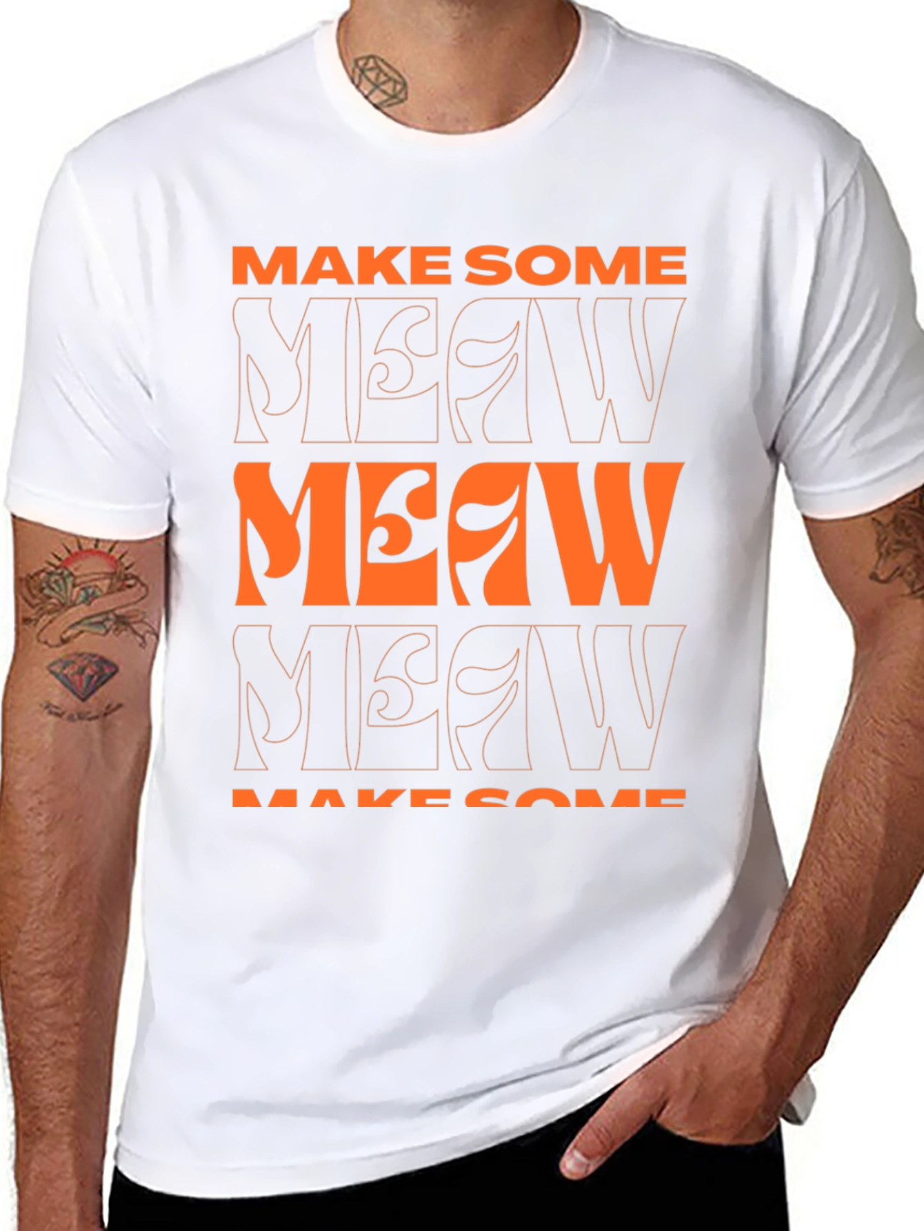 Make Some Meow T-Shirt - Trendy Cat Lover Tee