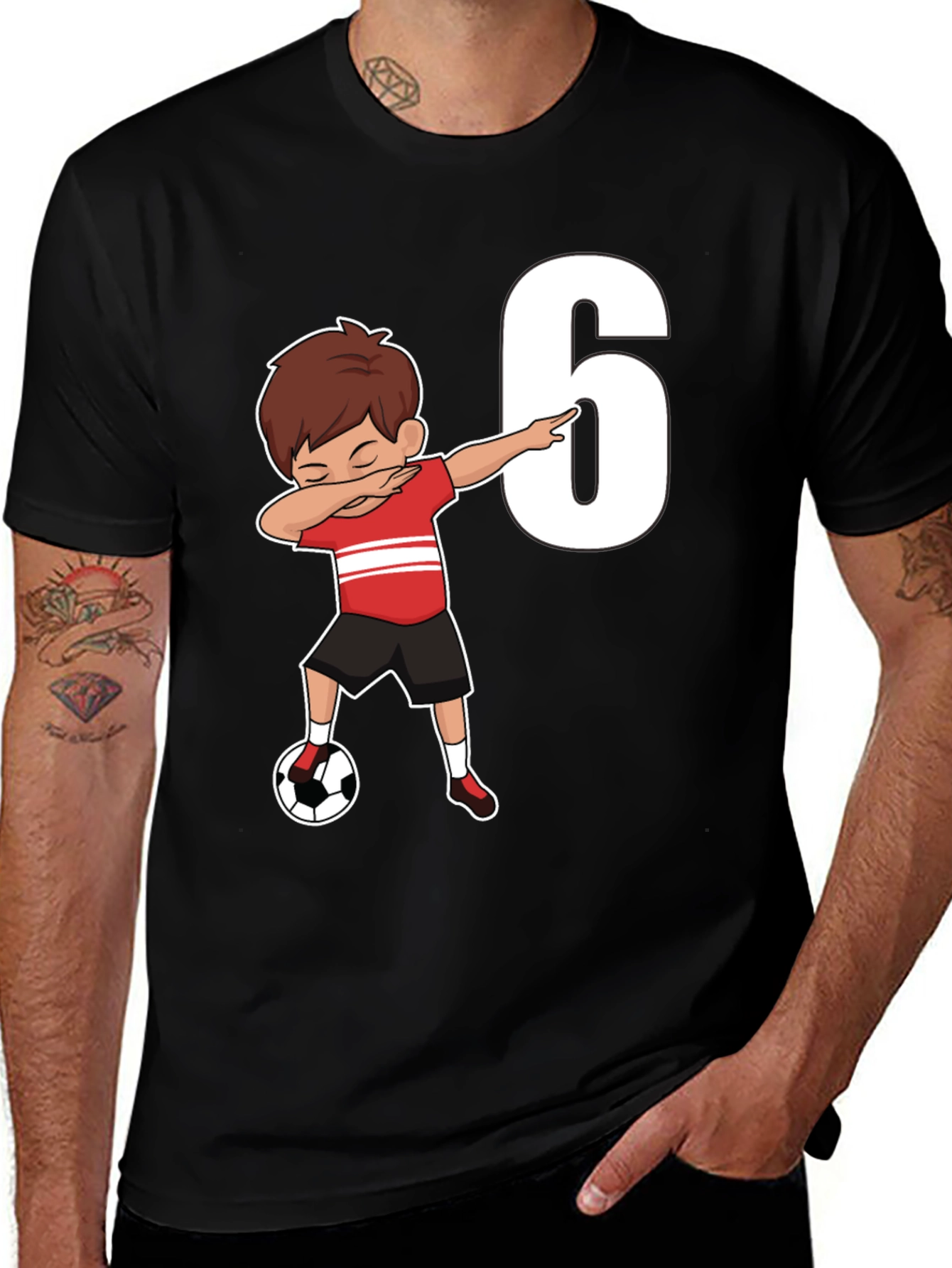 Soccer Birthday Boy Number 6 T-Shirt