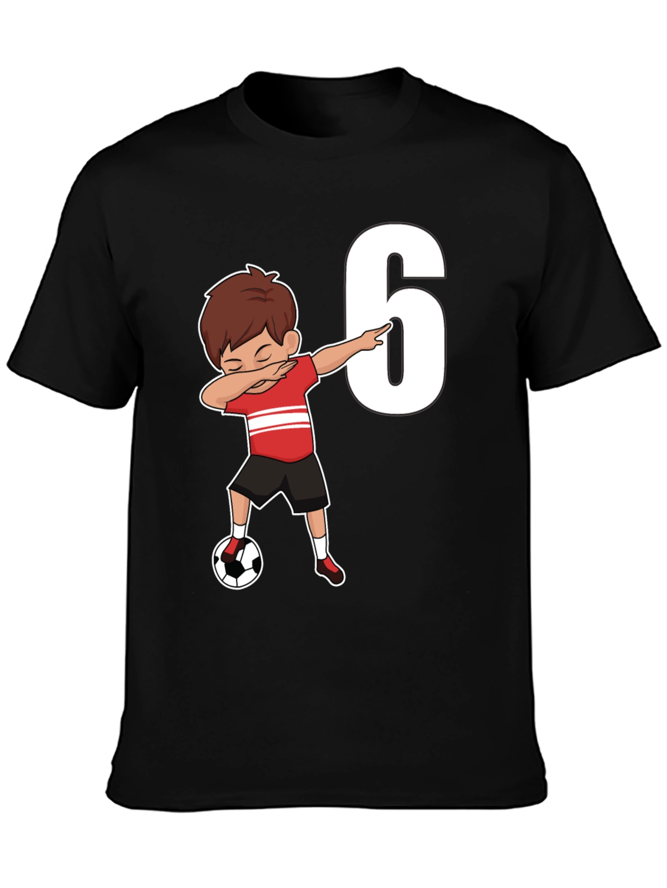 Soccer Birthday Boy Number 6 T-Shirt