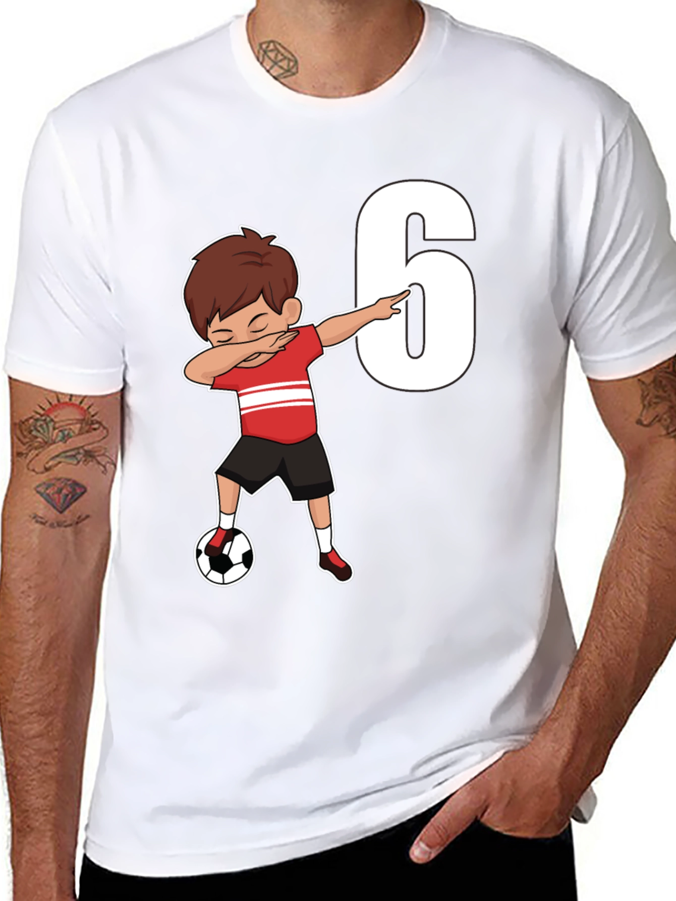 Soccer Birthday Boy Number 6 T-Shirt