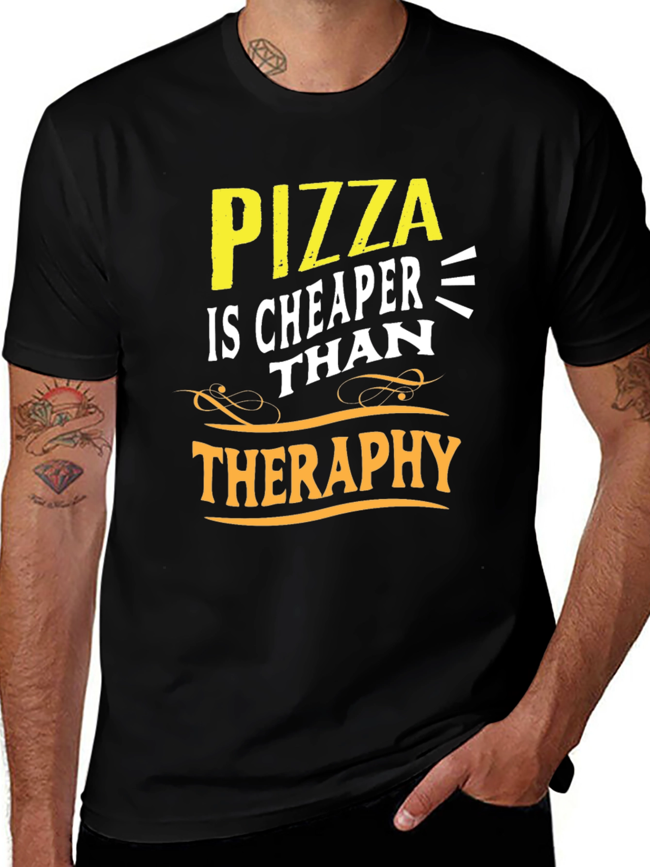 Pizza Cheaper Than Therapy Graphic Tee