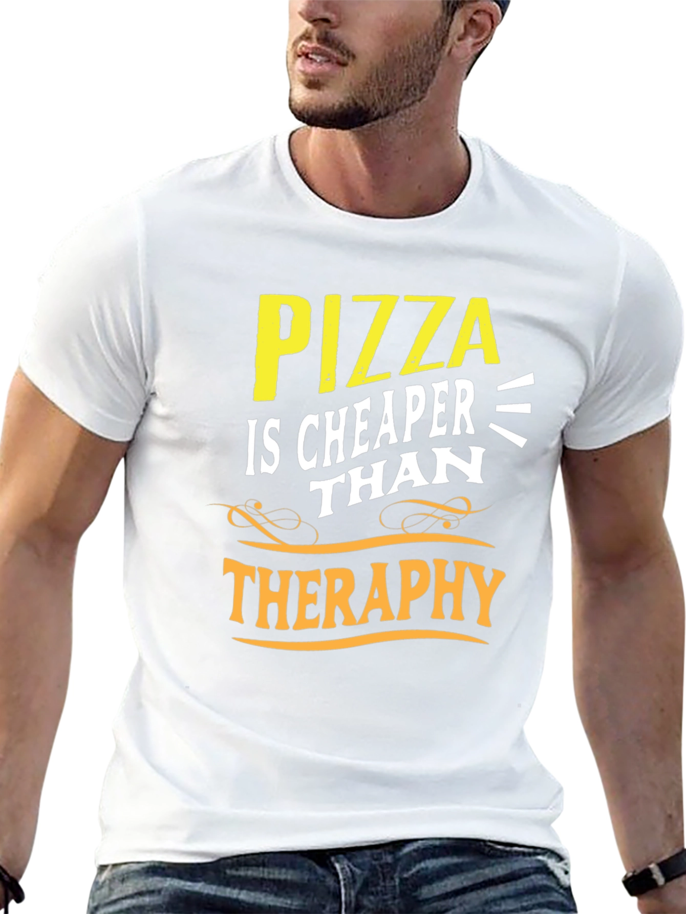 Pizza Cheaper Than Therapy Graphic Tee