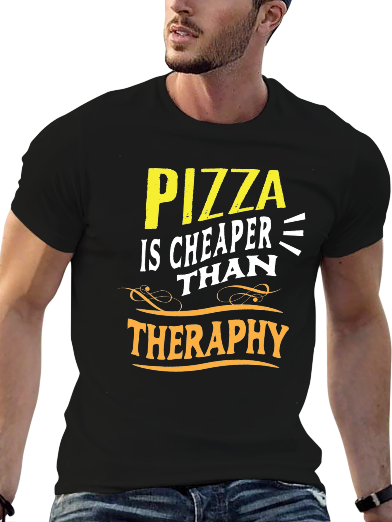 Pizza Cheaper Than Therapy Graphic Tee