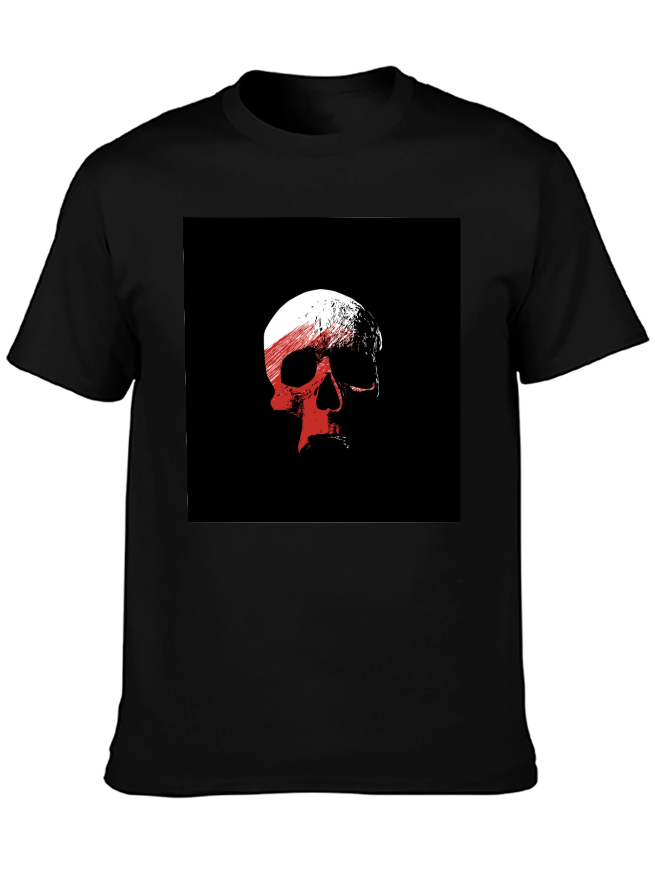 Skull Graphic Black T-Shirt - Edgy Casual Wear