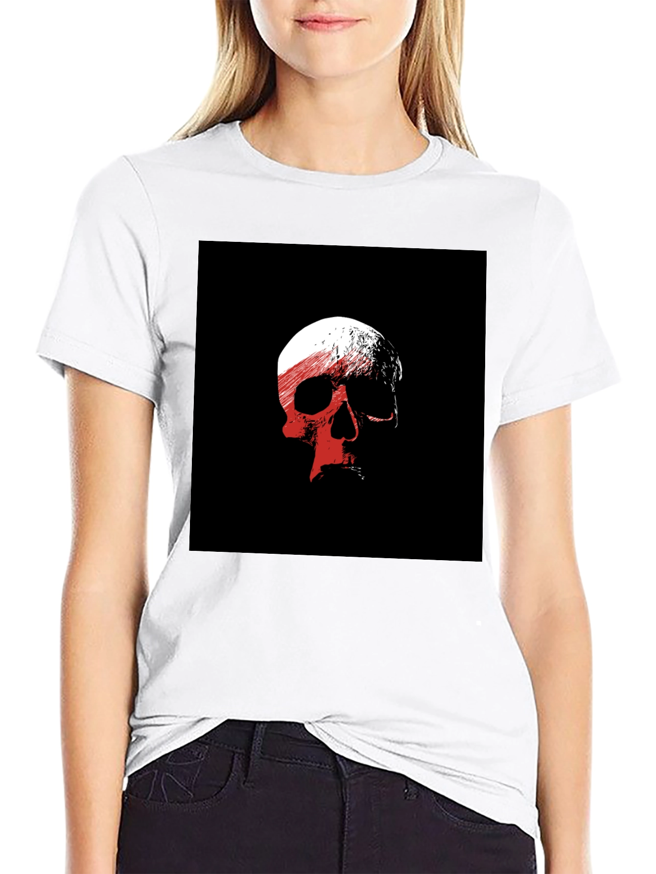 Skull Graphic Black T-Shirt - Edgy Casual Wear