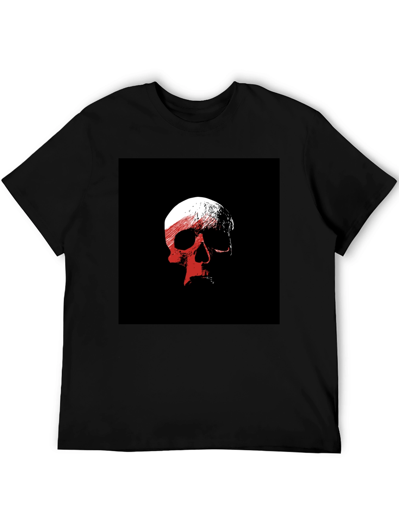Skull Graphic Black T-Shirt - Edgy Casual Wear
