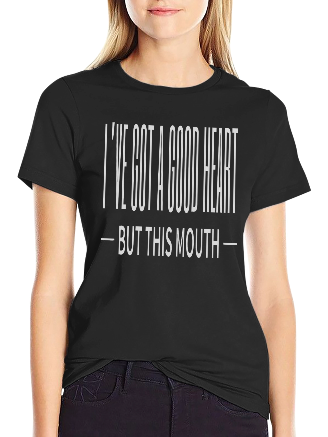 Good Heart Mouth Funny Sarcastic T-Shirt
