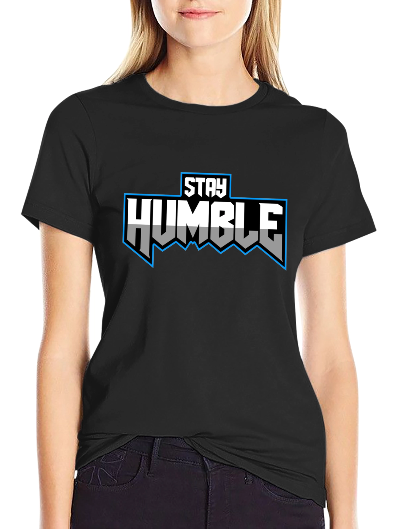 Stay Humble Graphic Tee - Black Short Sleeve