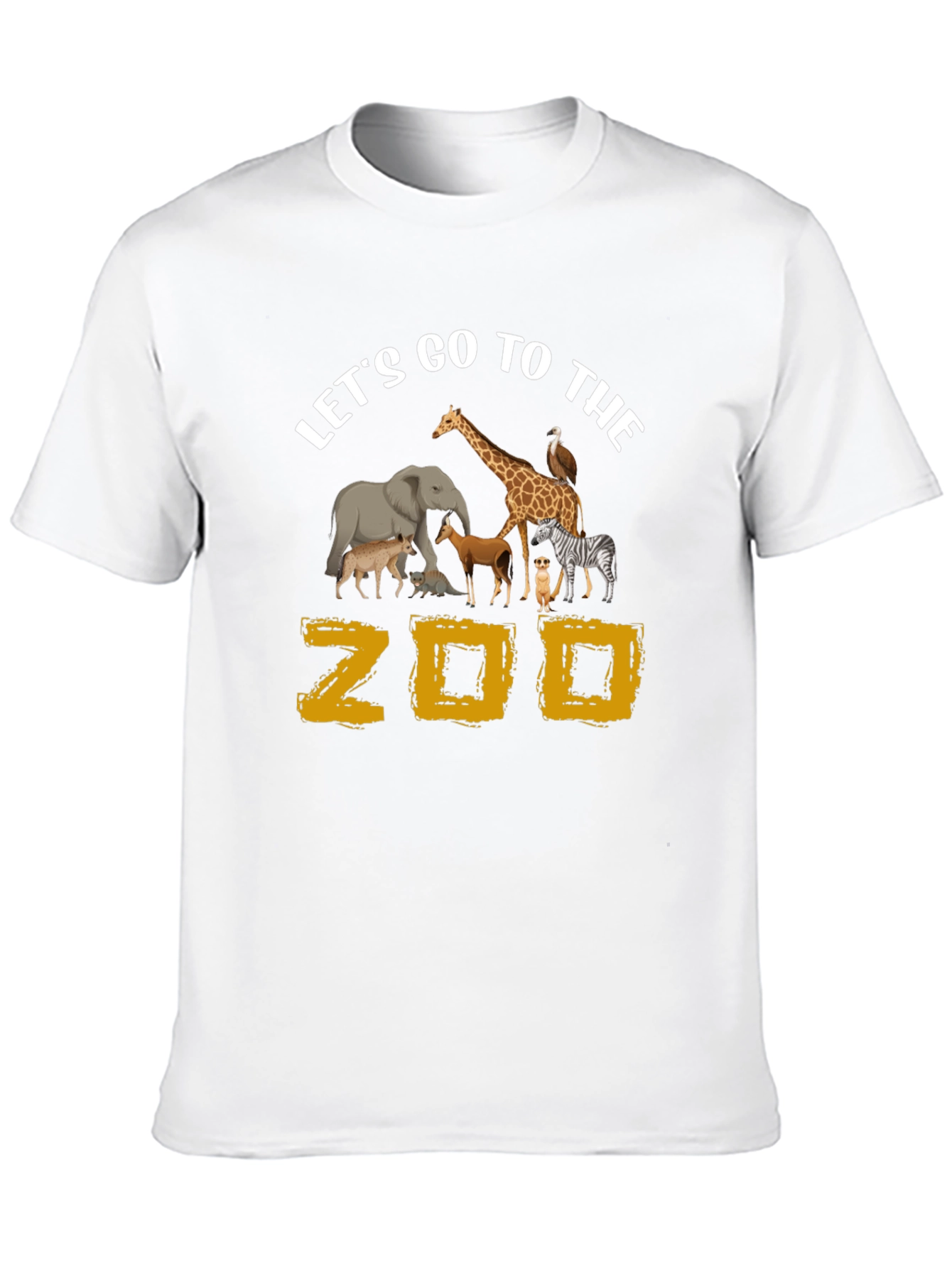 Lets Go To The Zoo Black Graphic T-Shirt