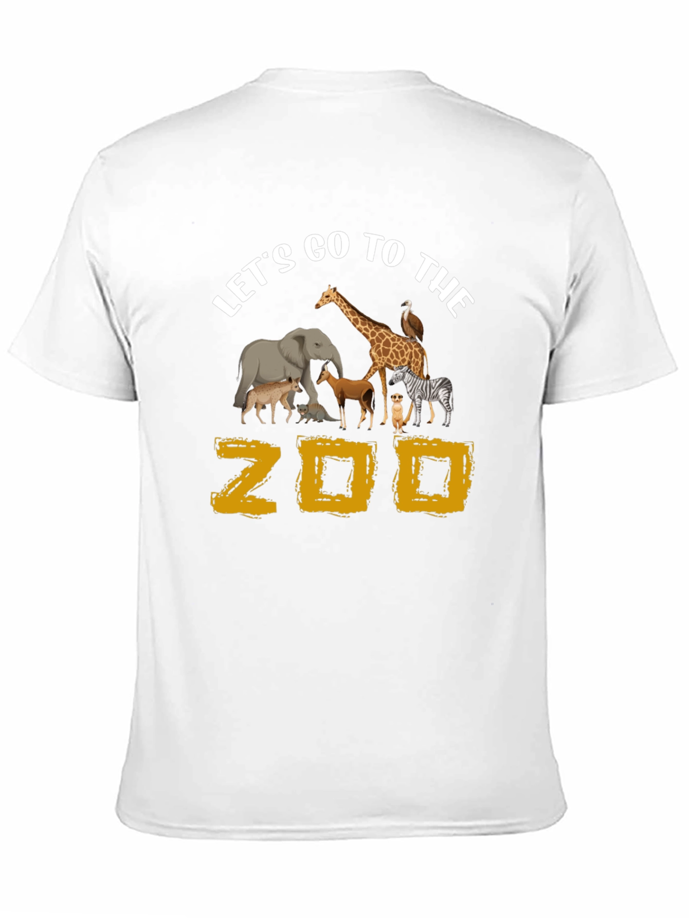 Lets Go To The Zoo Black Graphic T-Shirt