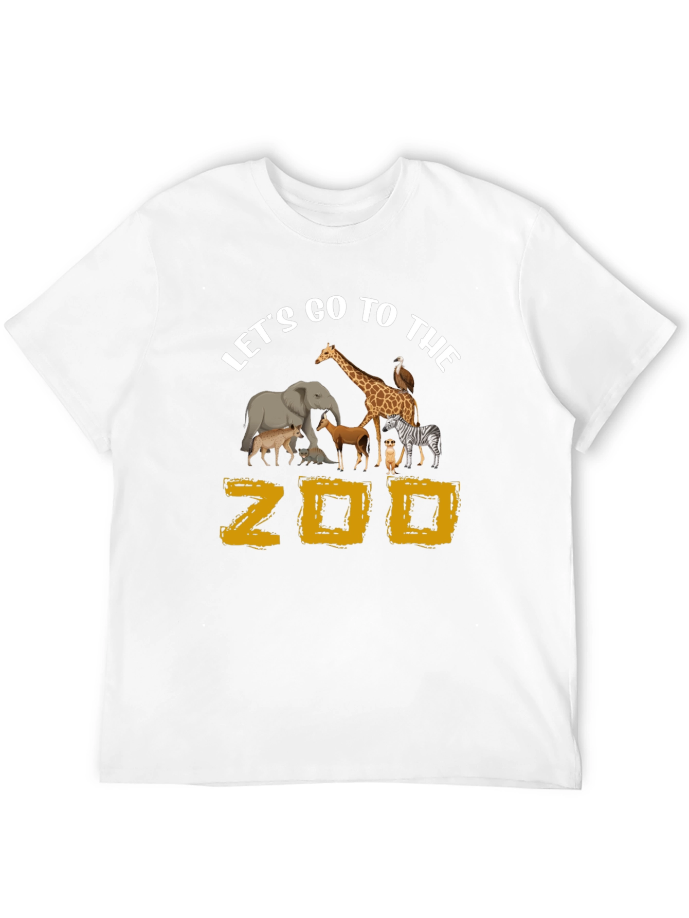 Lets Go To The Zoo Black Graphic T-Shirt