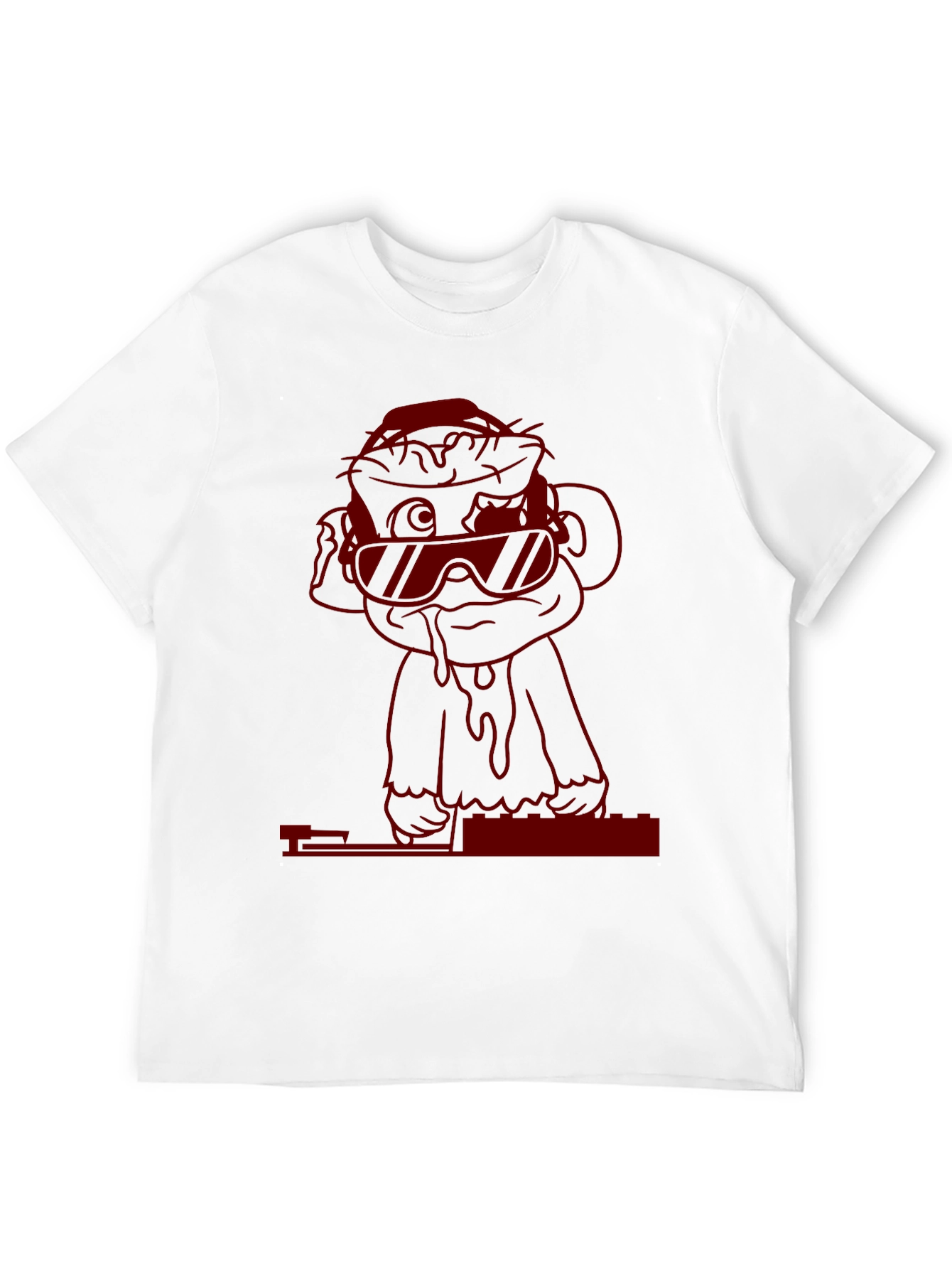 Cool Monkey DJ Graphic Tee - Black