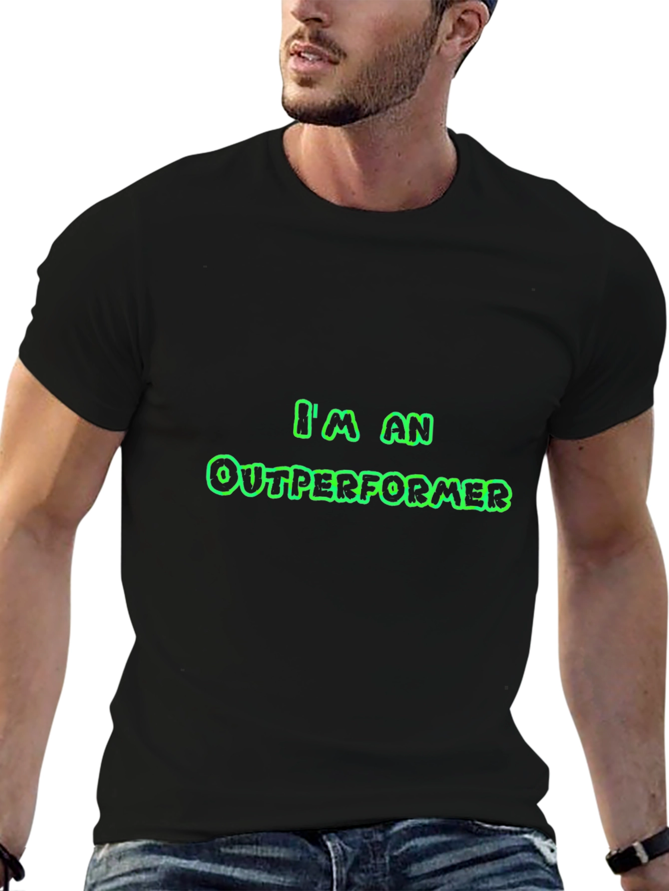 Im An Outperformer Graphic Tee - Black