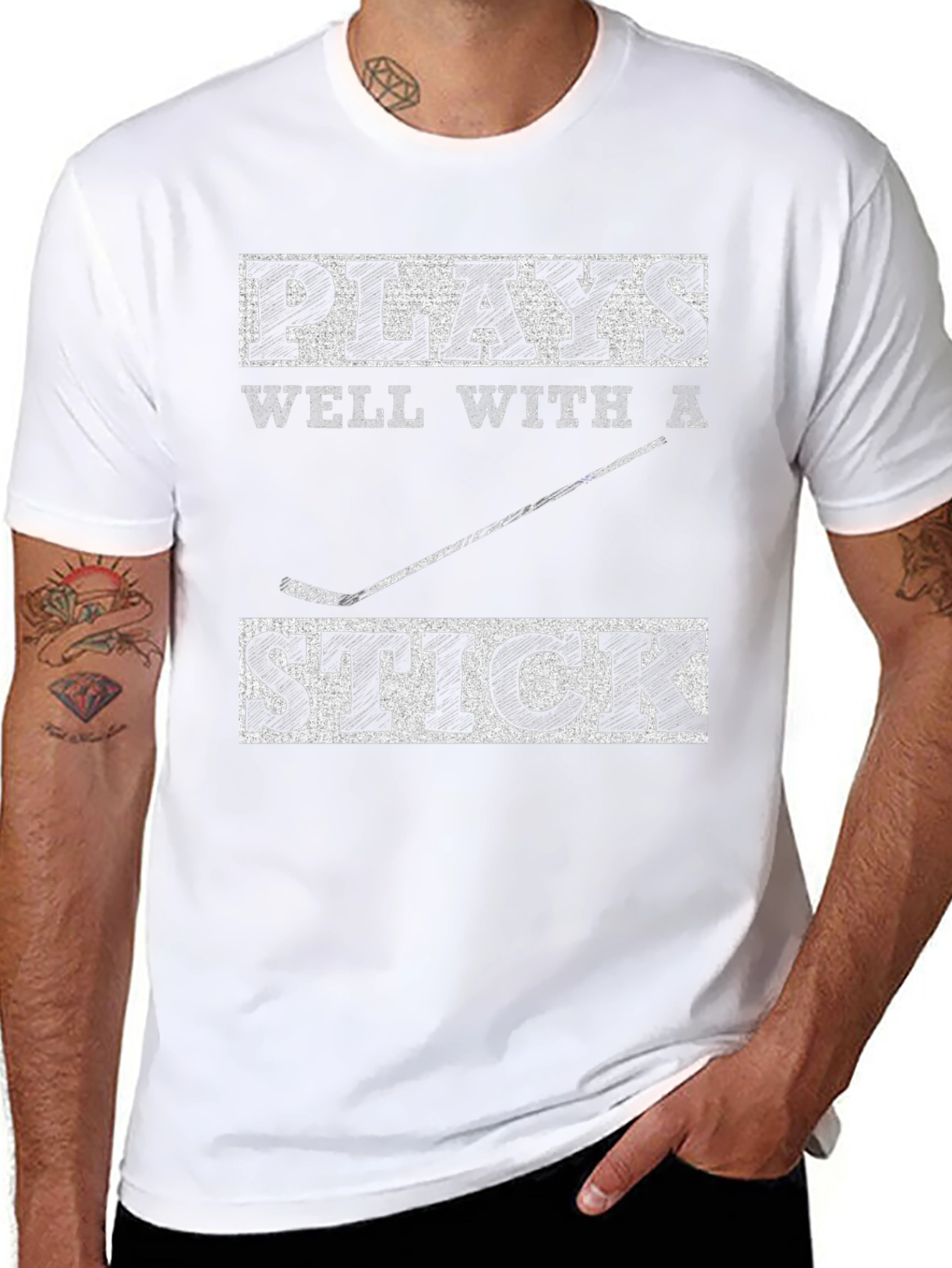 Plays Well With A Stick Hockey T-Shirt