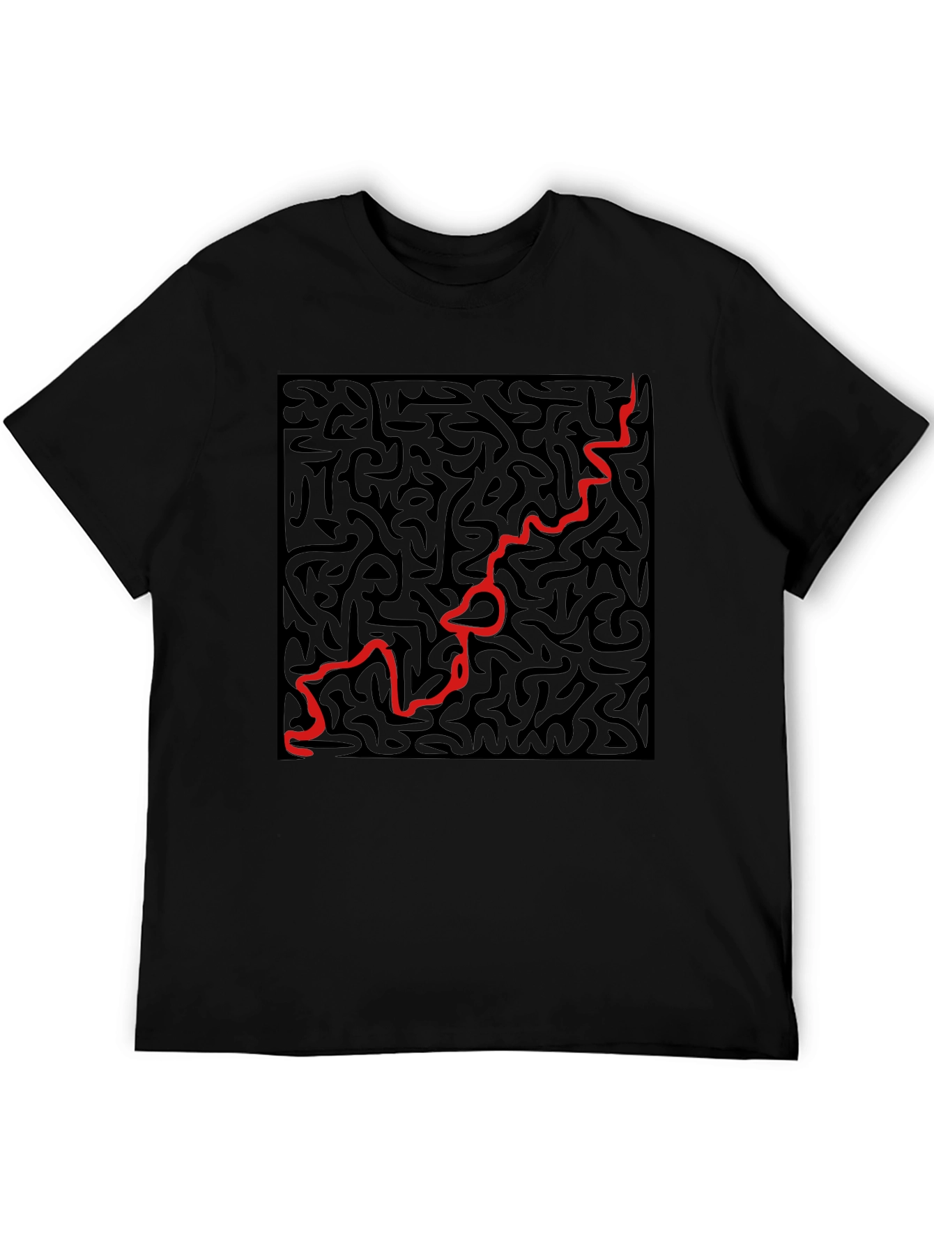 Abstract Art T-Shirt - Black Graphic Tee
