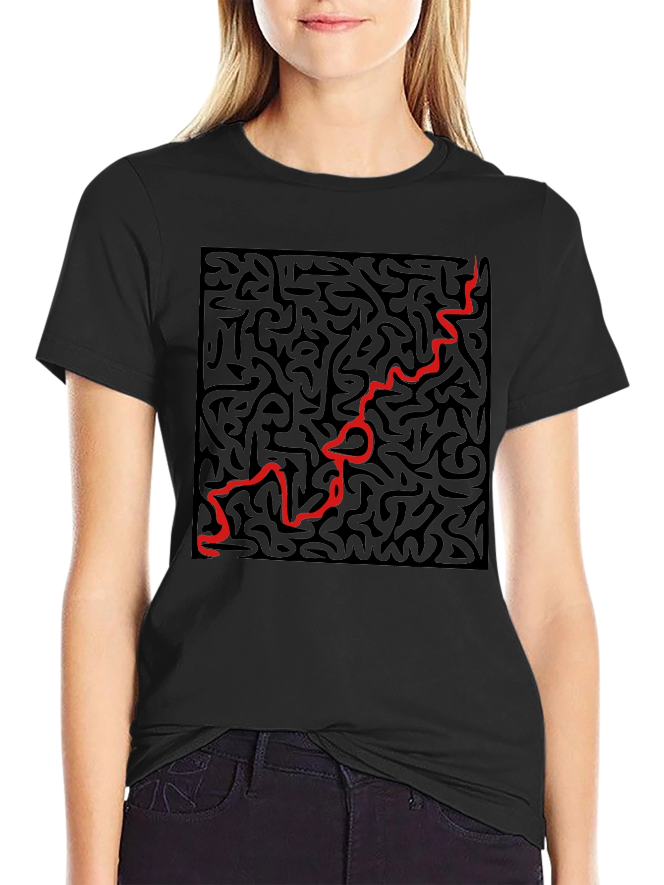 Abstract Art T-Shirt - Black Graphic Tee