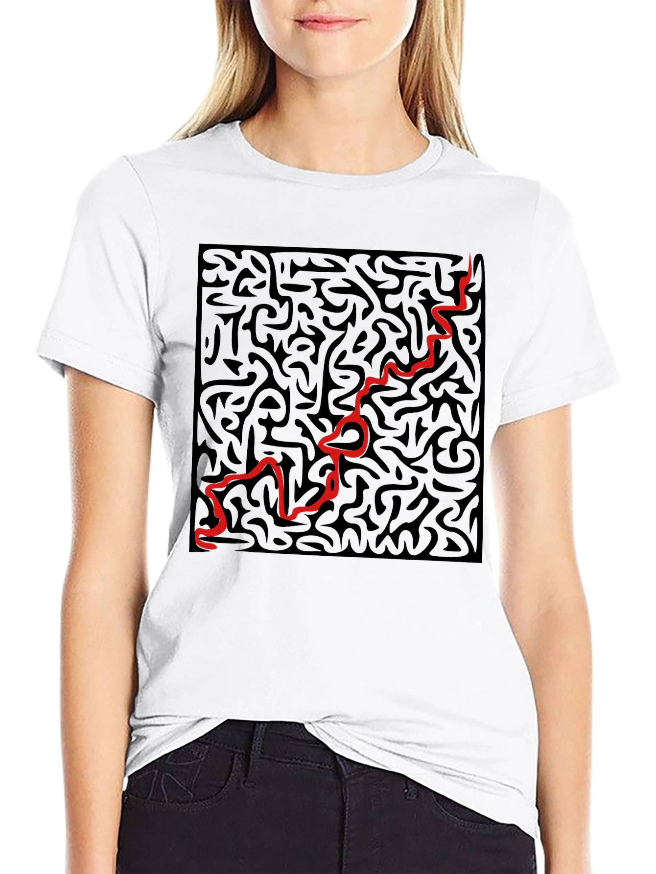 Abstract Art T-Shirt - Black Graphic Tee