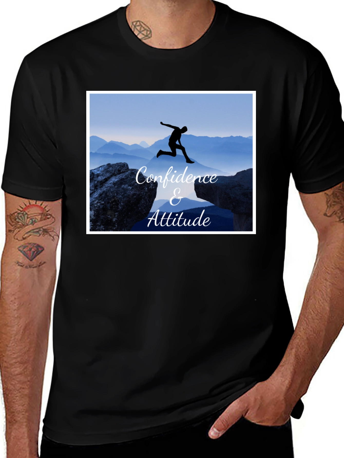 Confidence & Attitude Black T-Shirt