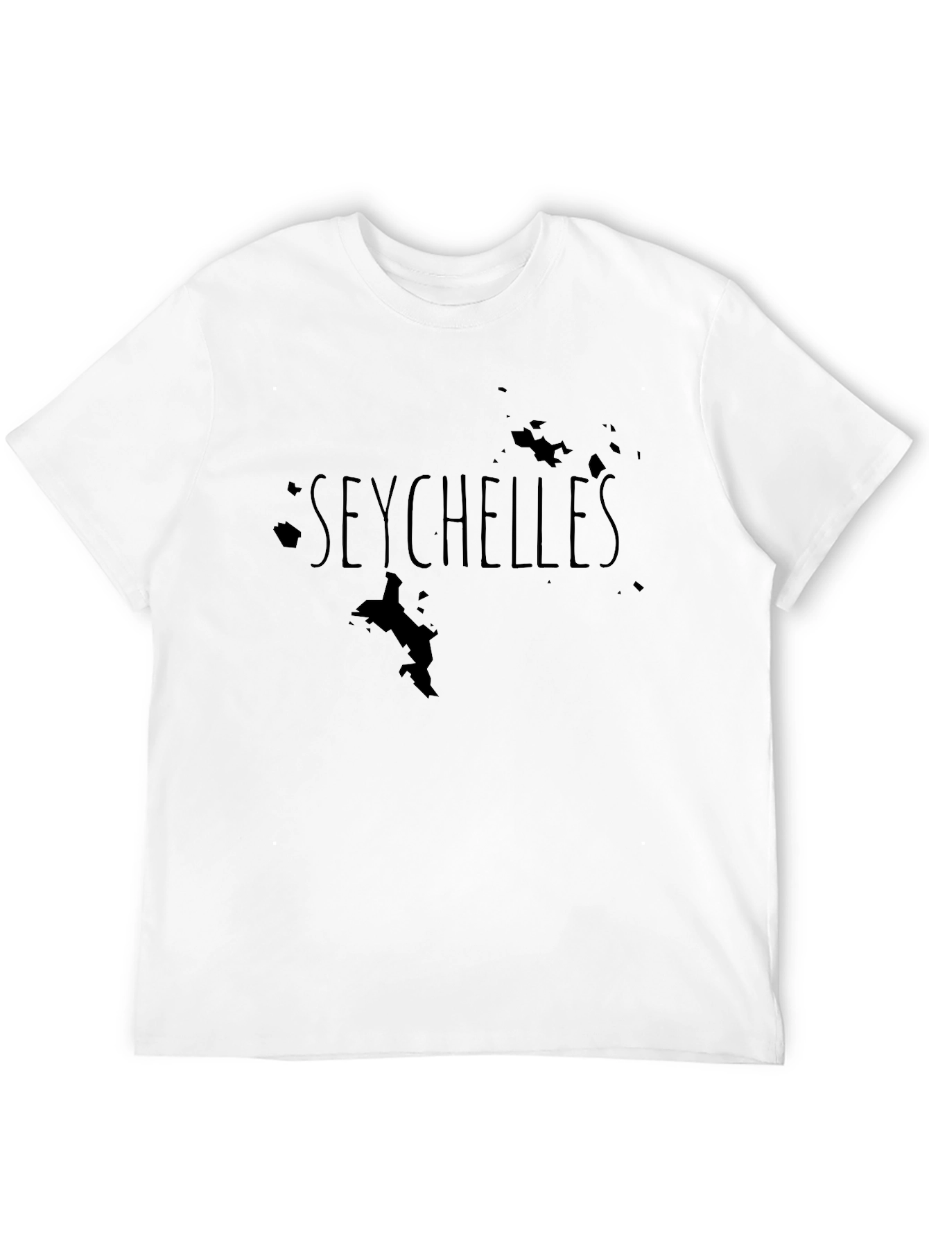 Seychelles Map Graphic T-Shirt - Island Souvenir Tee