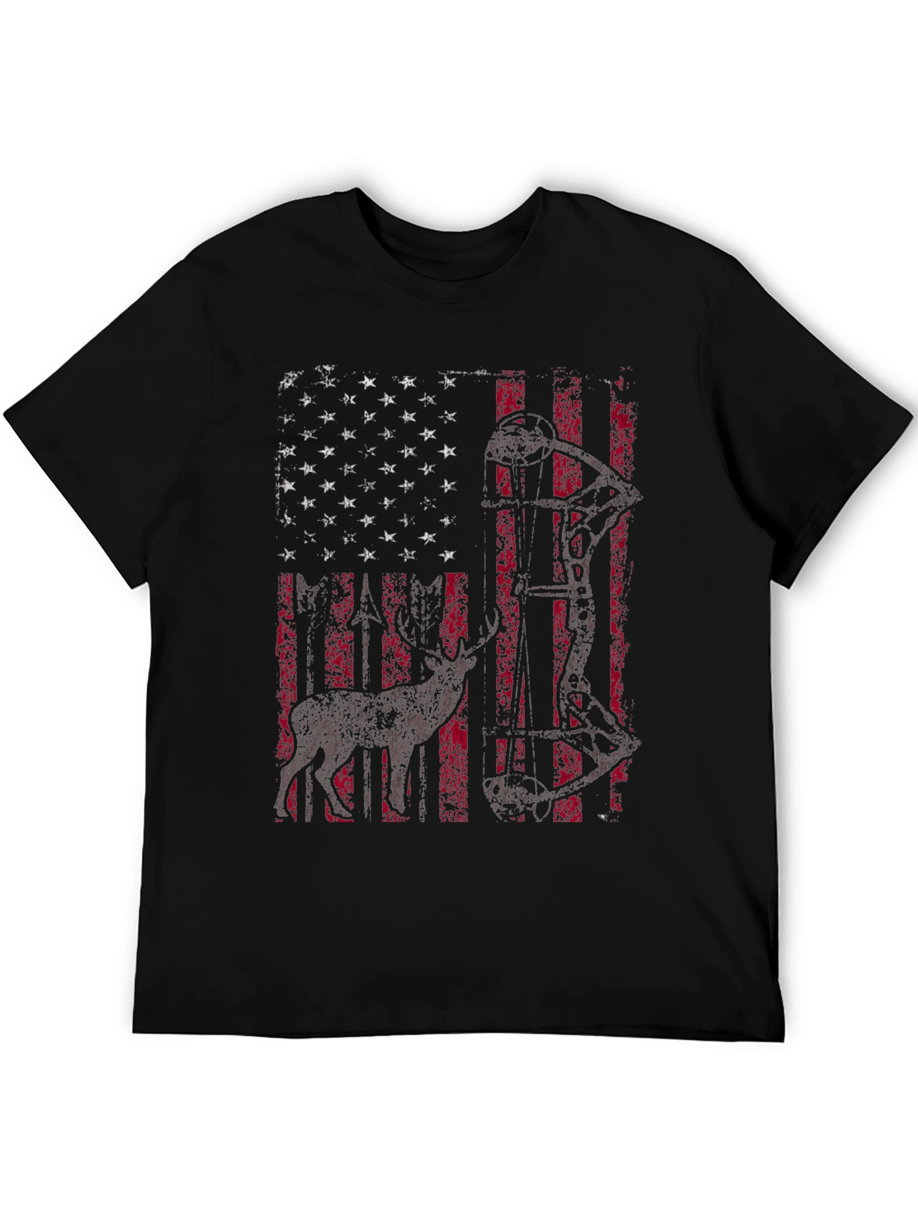 American Flag Deer Hunting T-Shirt
