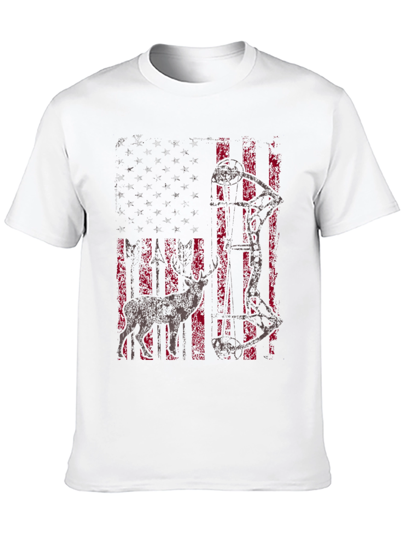 American Flag Deer Hunting T-Shirt