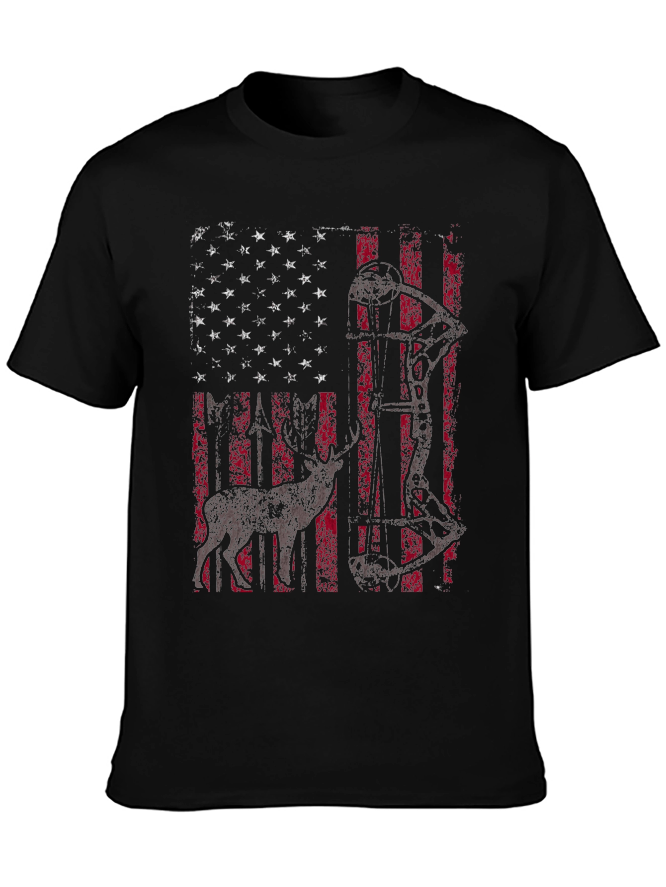 American Flag Deer Hunting T-Shirt