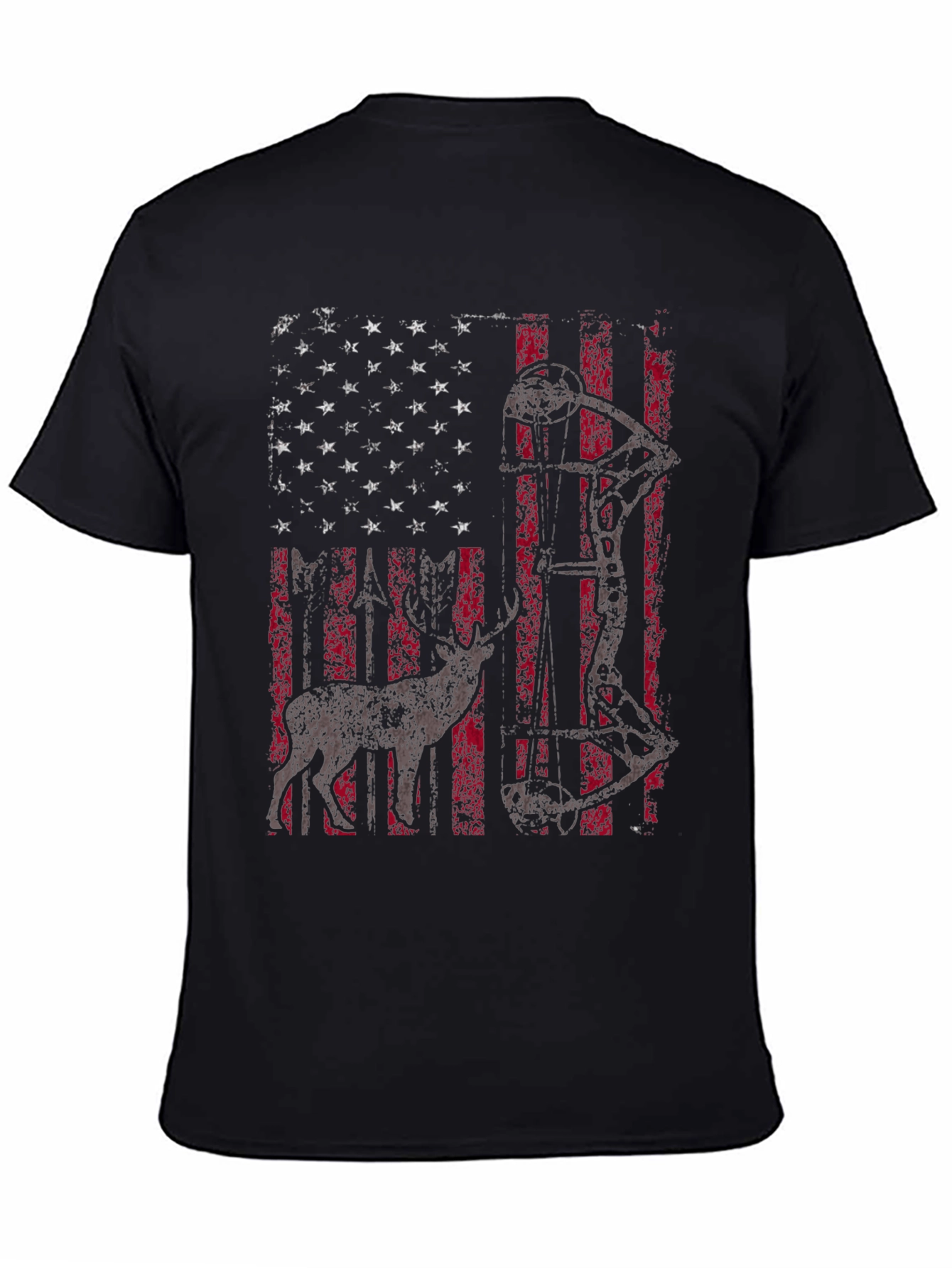 American Flag Deer Hunting T-Shirt