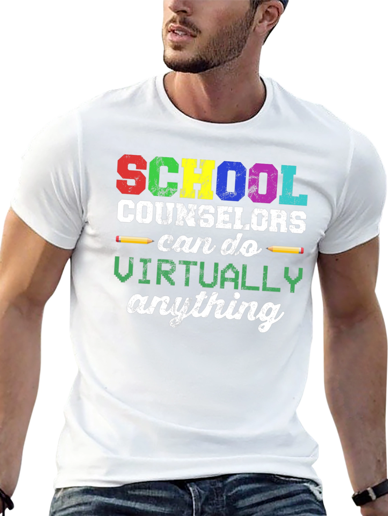 School Counselor T-Shirt: Can Do Virtually Anything!