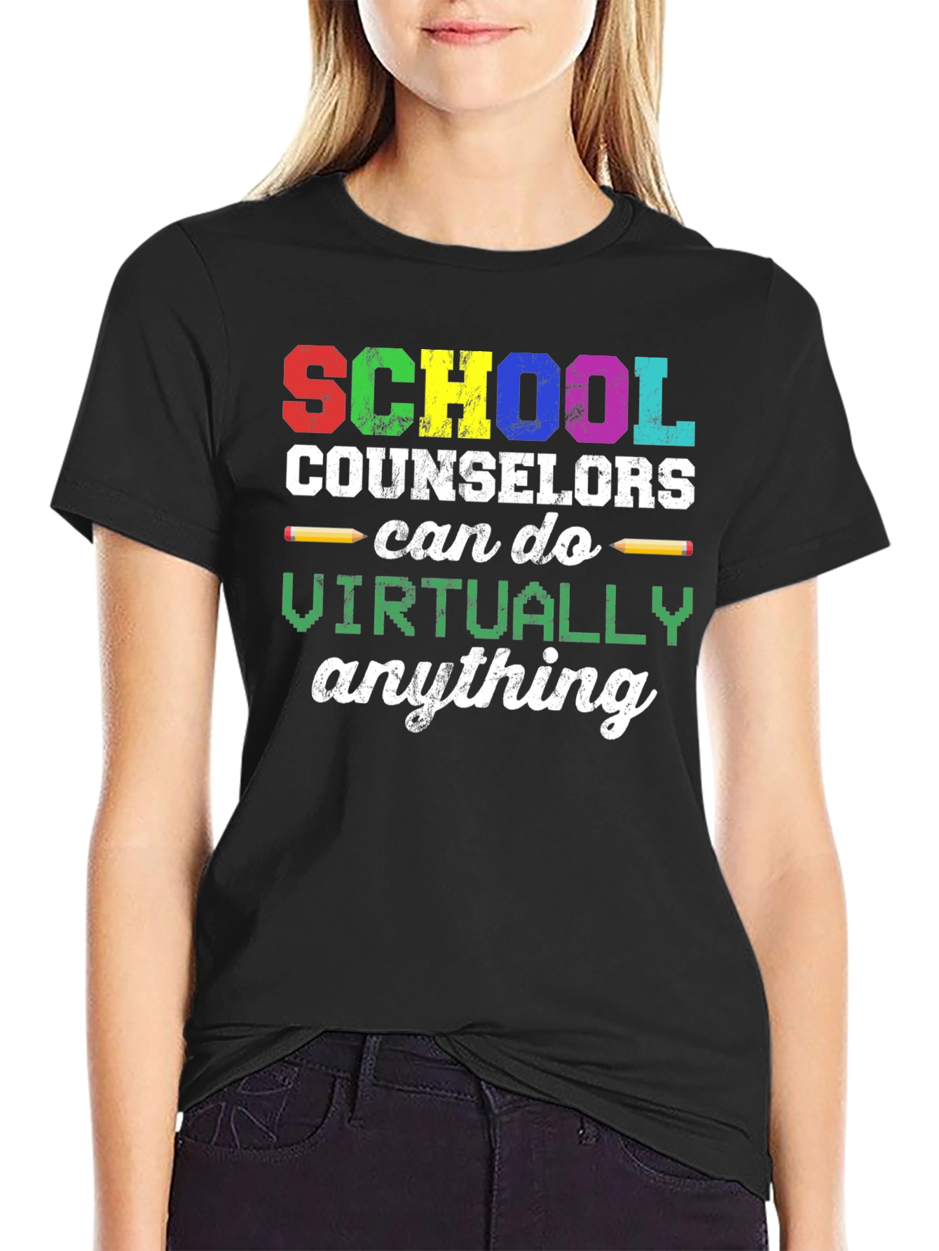 School Counselor T-Shirt: Can Do Virtually Anything!