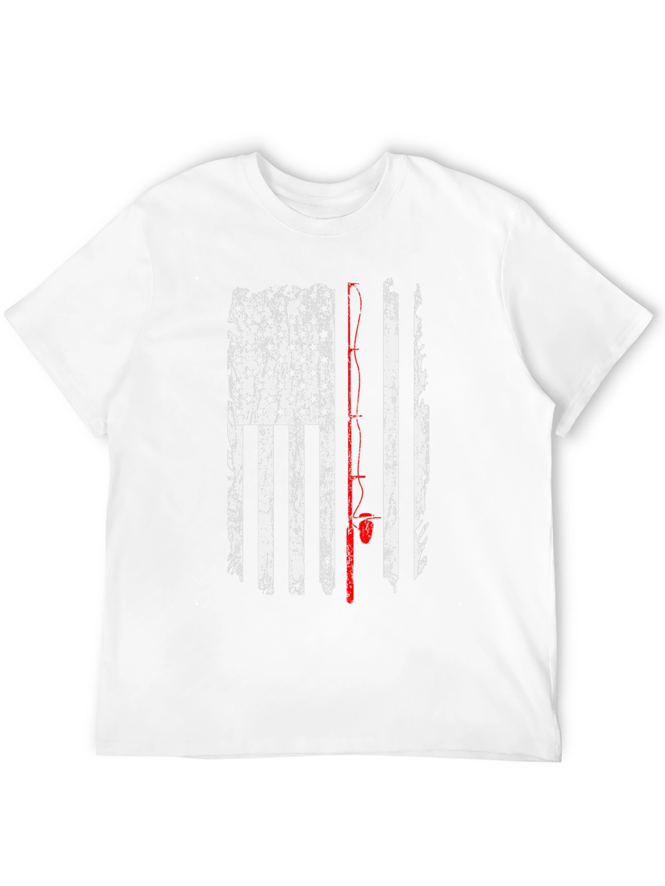 American Flag Fishing Rod T-Shirt