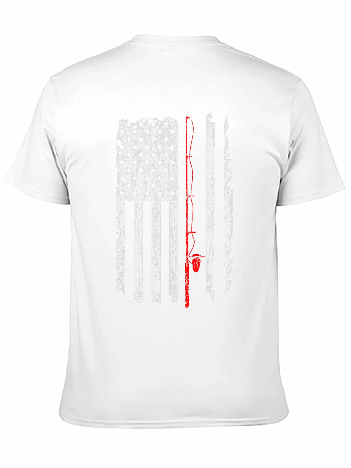 American Flag Fishing Rod T-Shirt