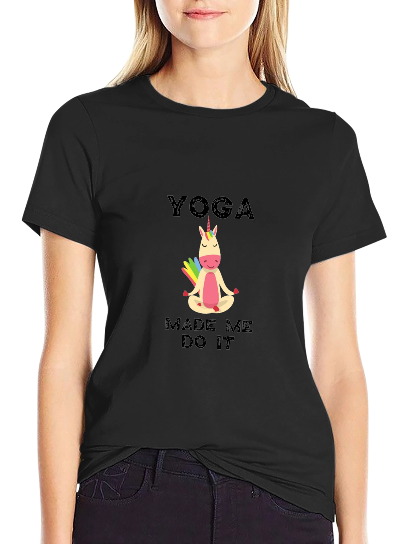 Yoga Made Me Do It Unisex T-Shirt