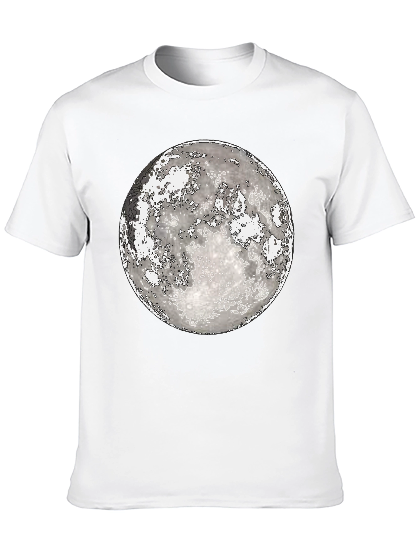 Moon Graphic Black T-Shirt