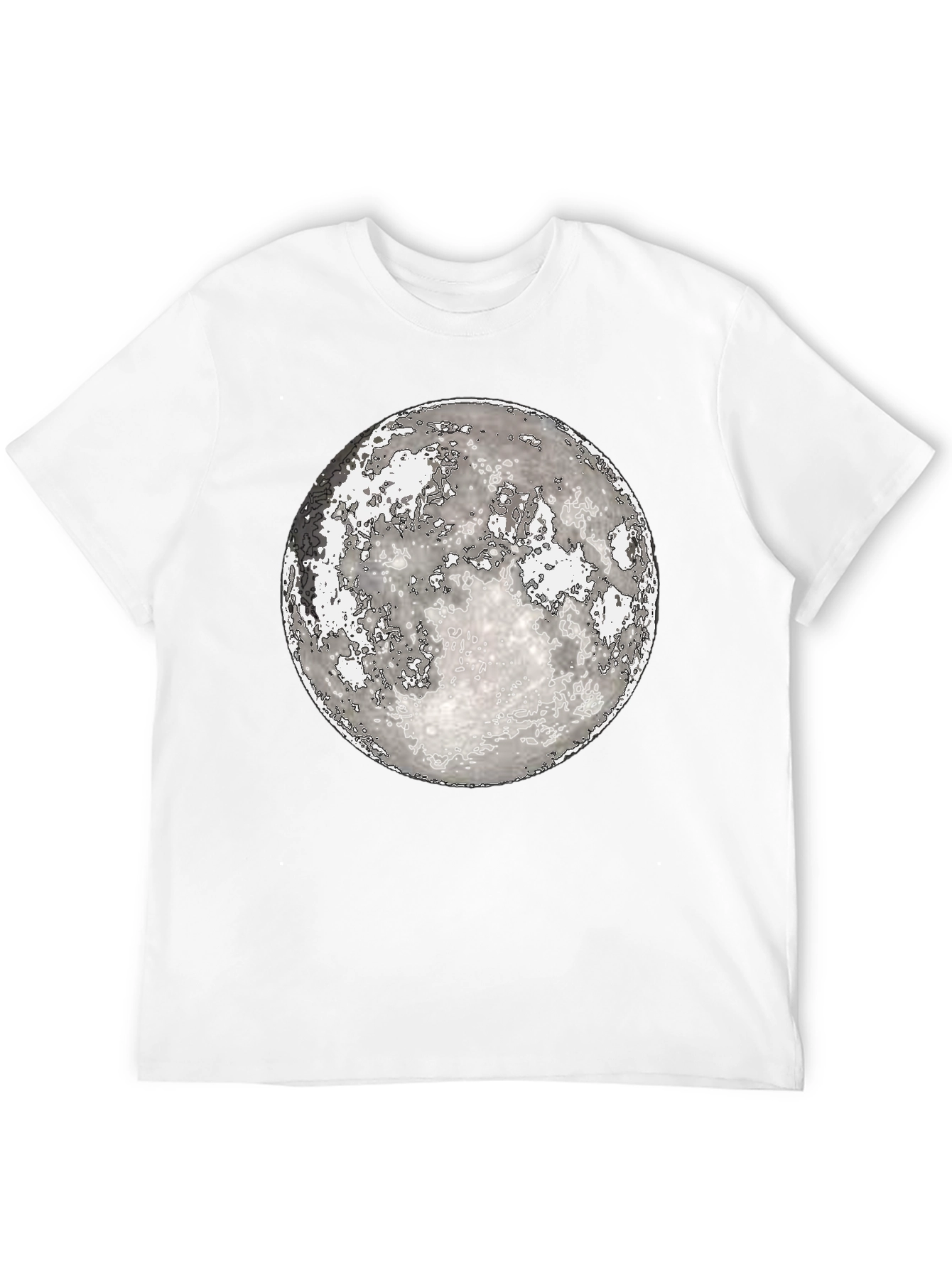 Moon Graphic Black T-Shirt