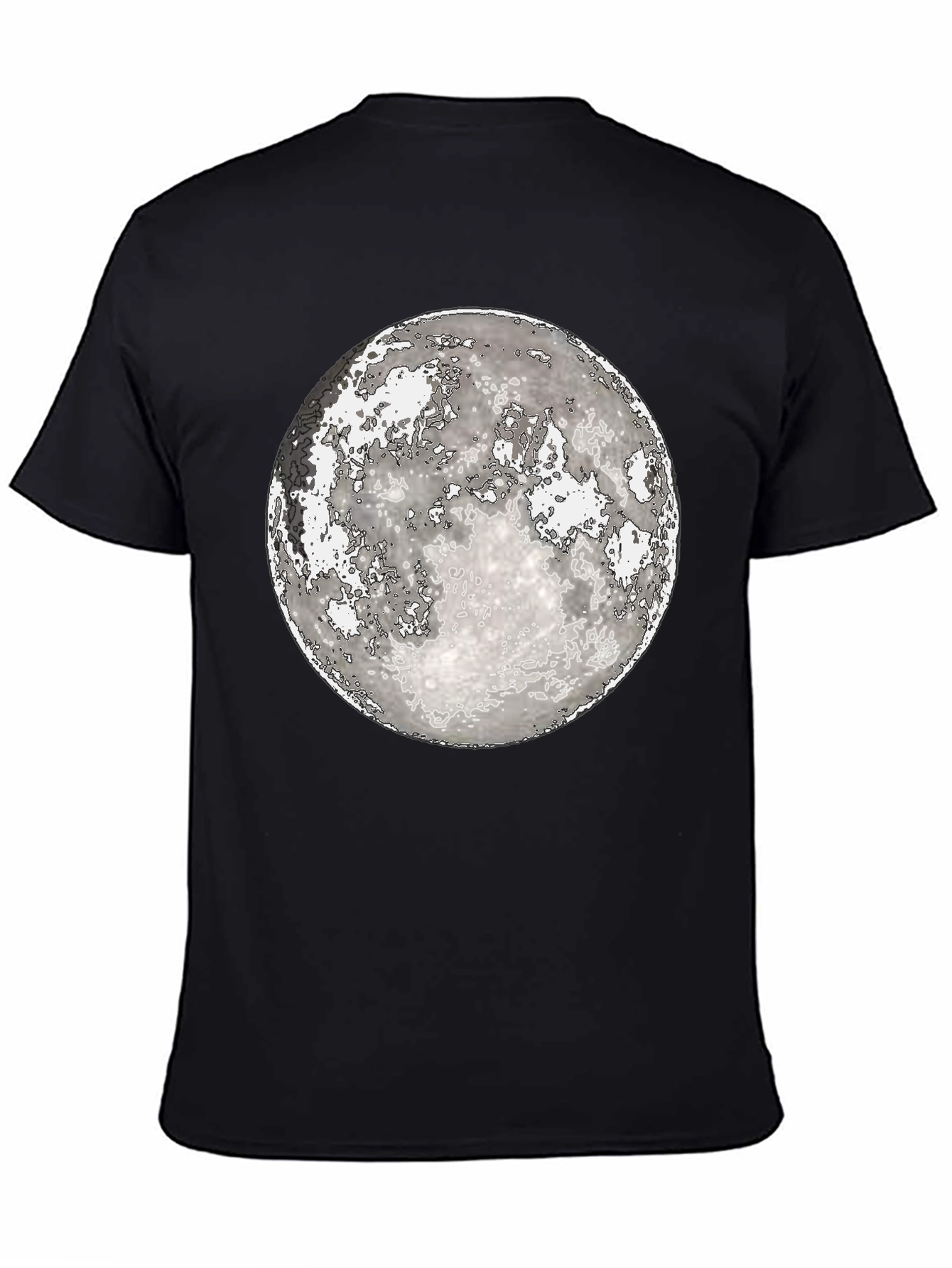 Moon Graphic Black T-Shirt
