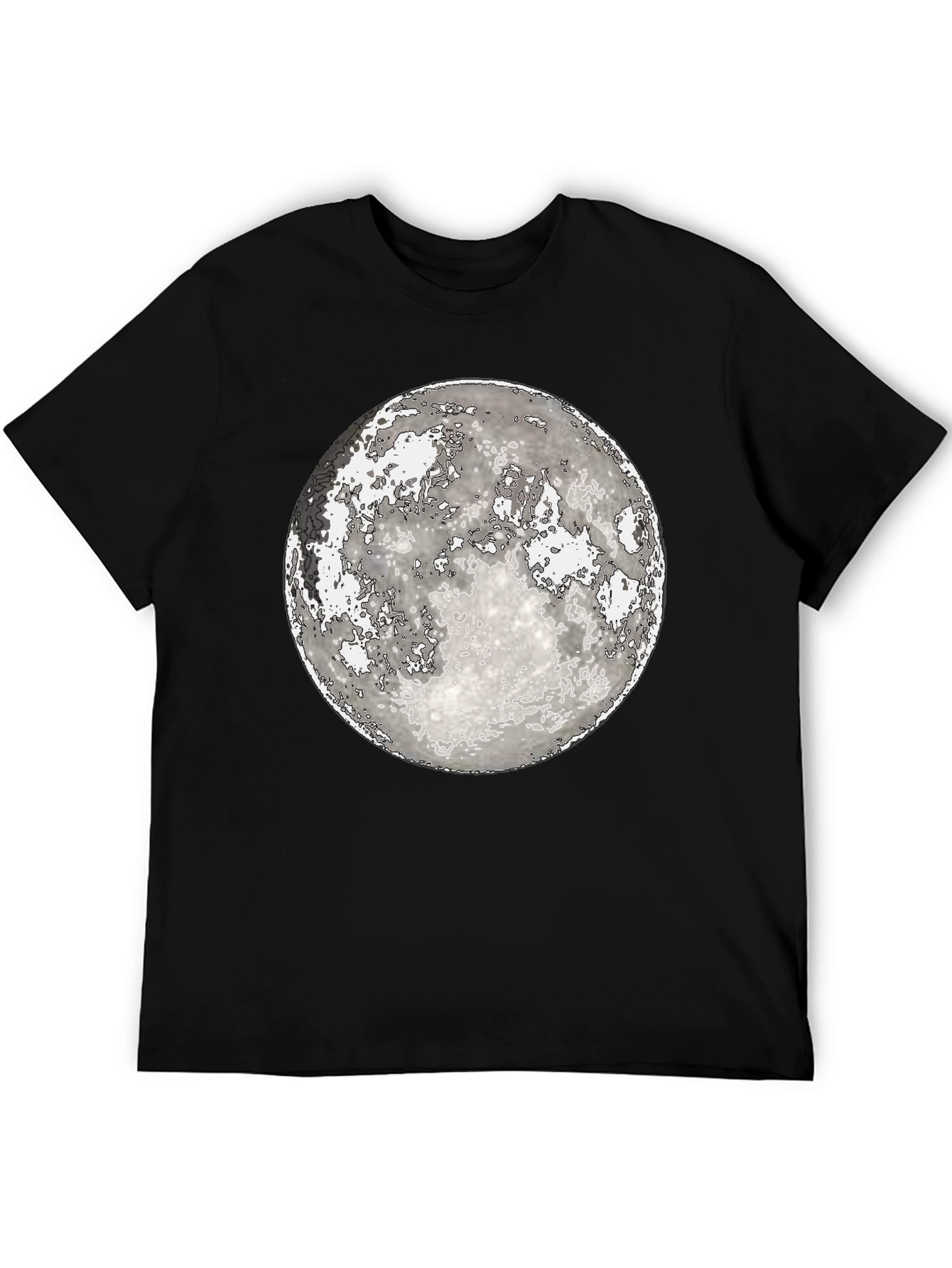 Moon Graphic Black T-Shirt