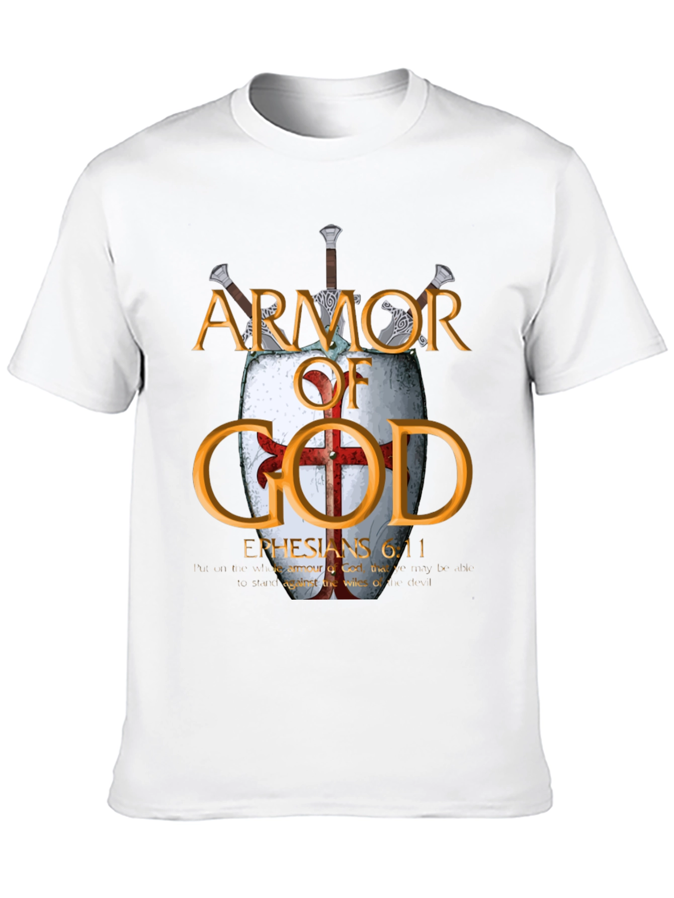 Armor of God Black T-Shirt Christian Faith Apparel