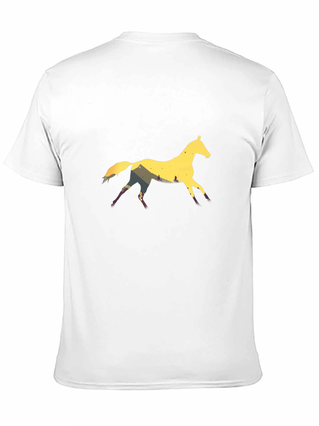 Horse Silhouette Graphic Black T-Shirt
