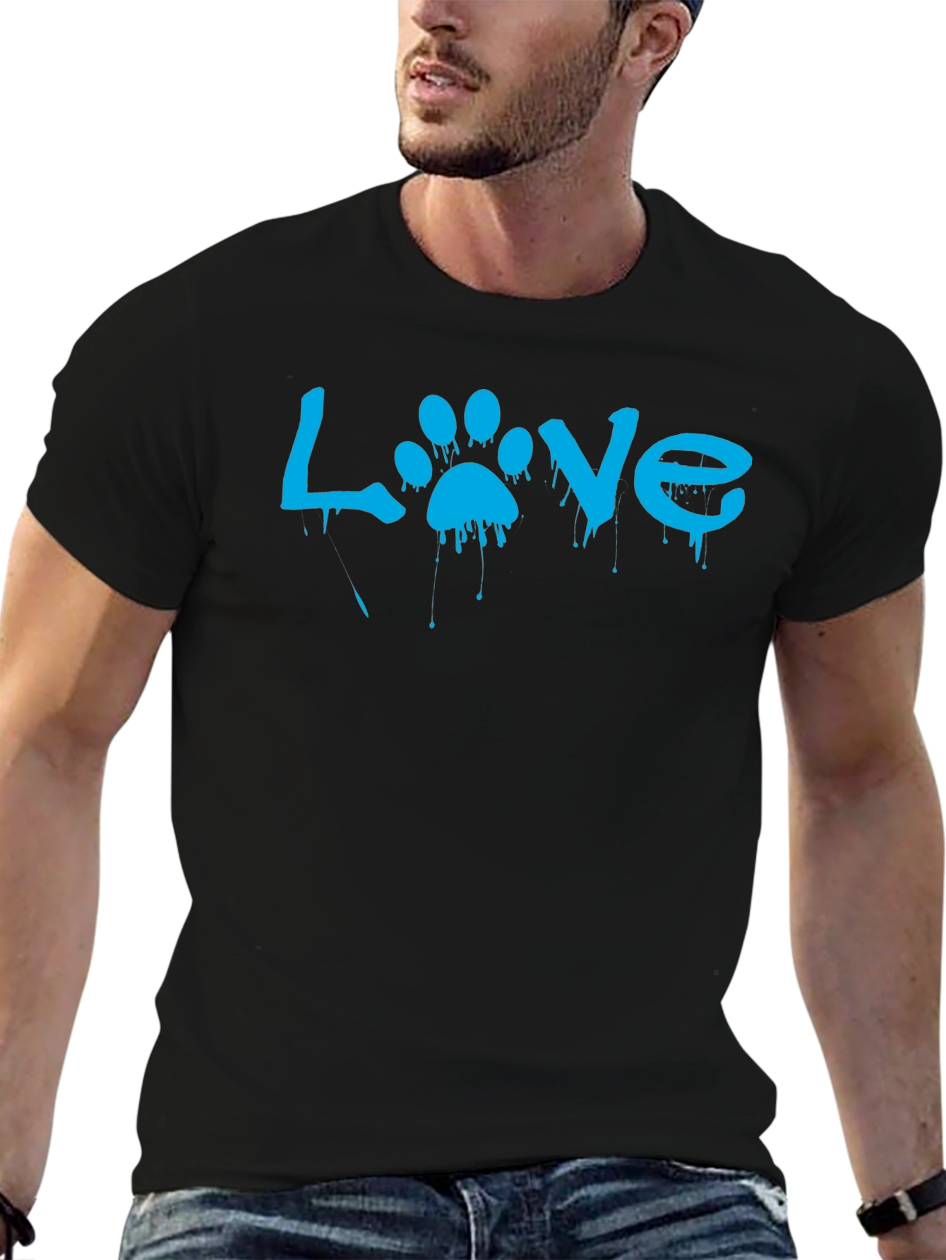 Love Paw Print T-Shirt - Casual Wear