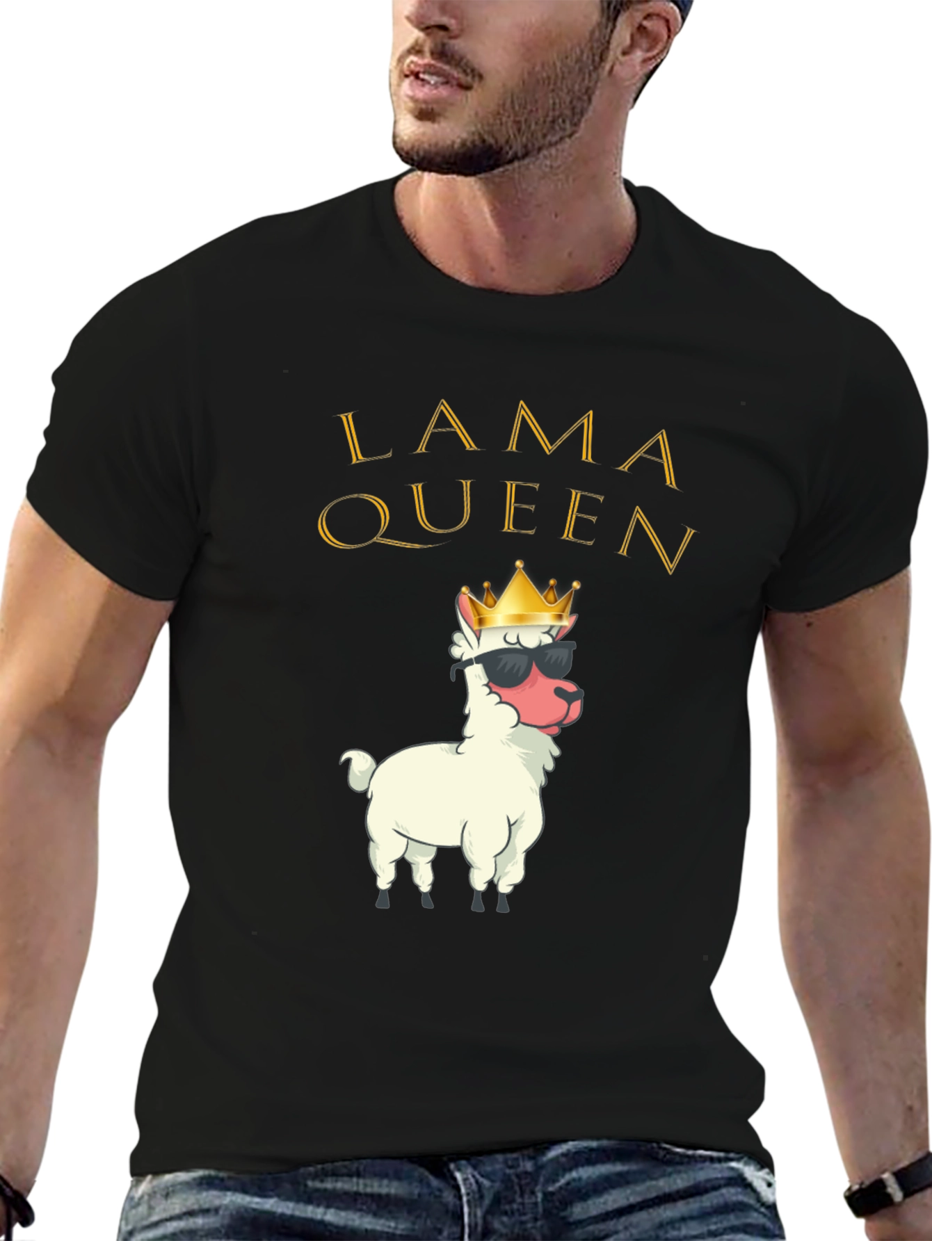 Lama Queen Graphic T-Shirt Funny Alpaca Tee