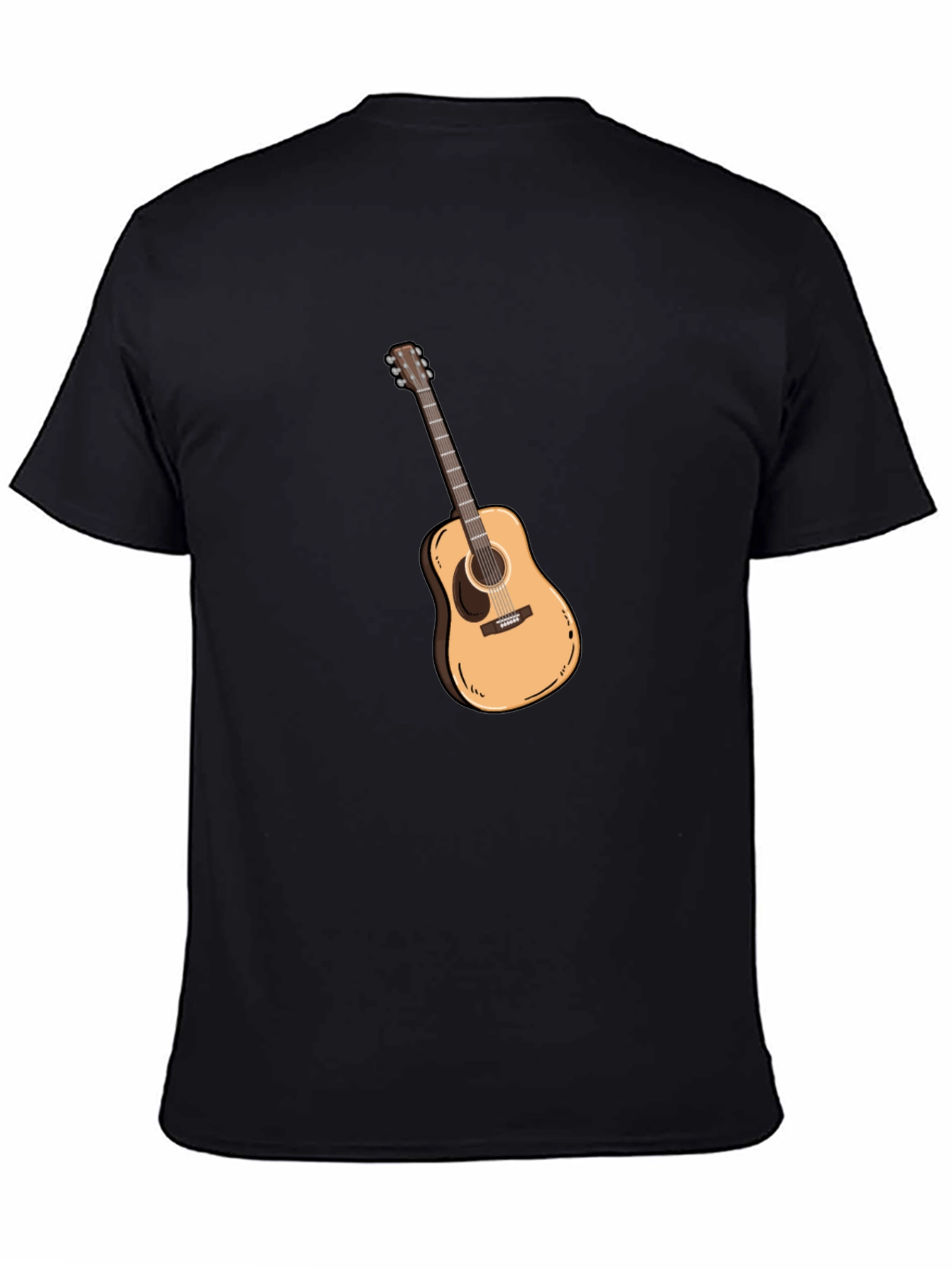 Guitar Graphic Black T-Shirt - Music Lover Tee