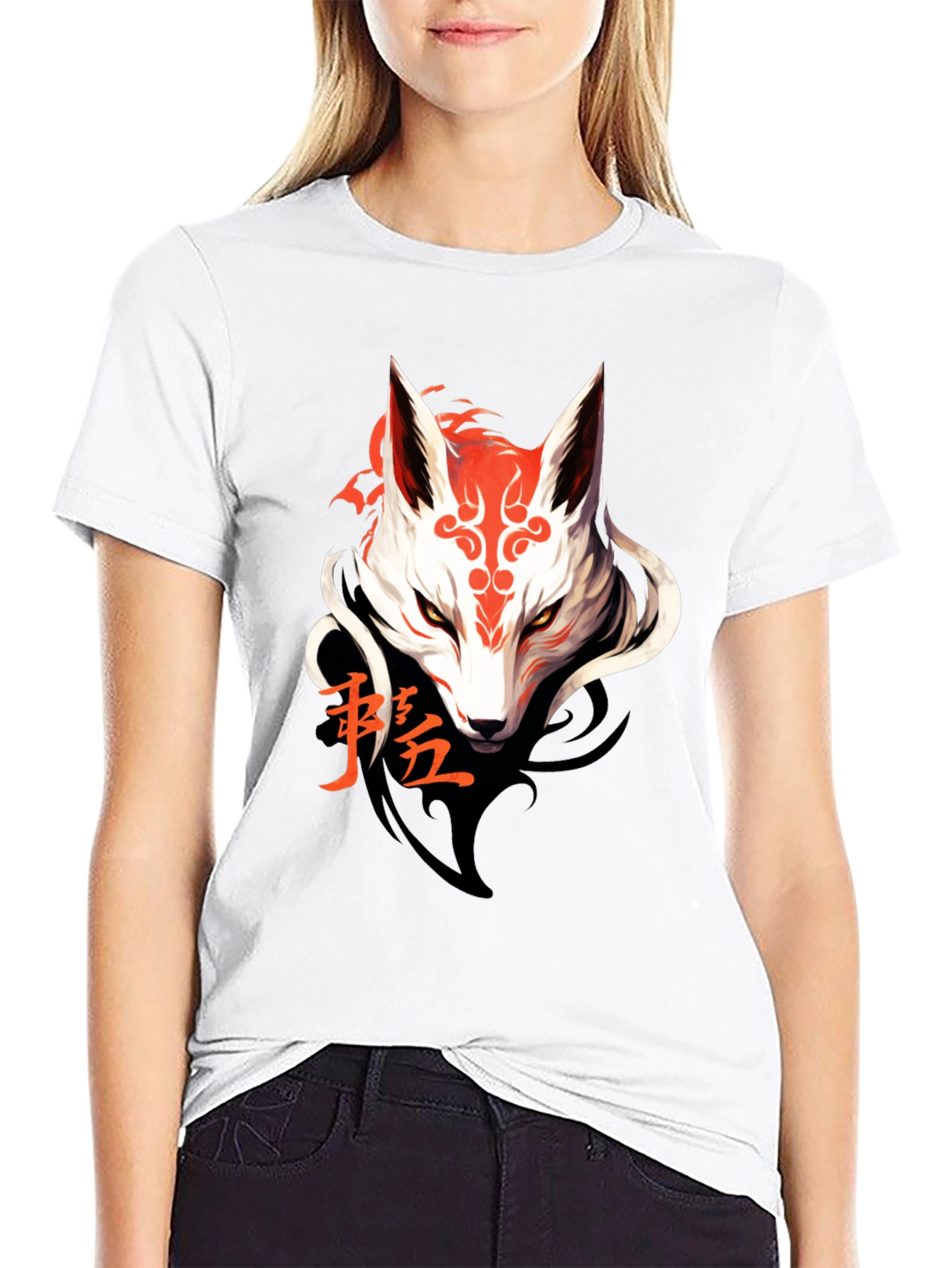 Mystic Fox Graphic Tee - Sleek Black T-Shirt