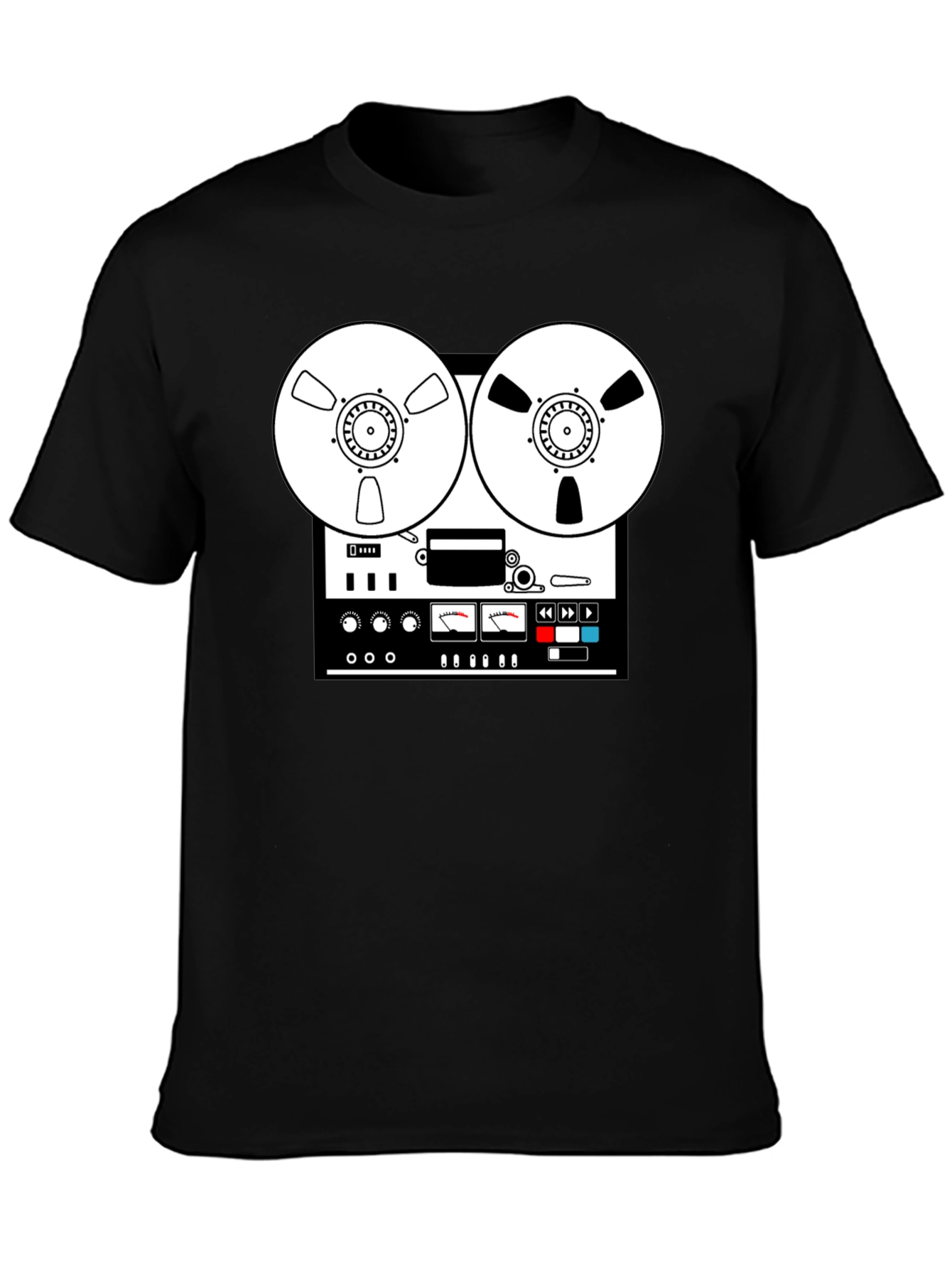 Retro Reel-to-Reel Graphic Tee - Classic Analog Style