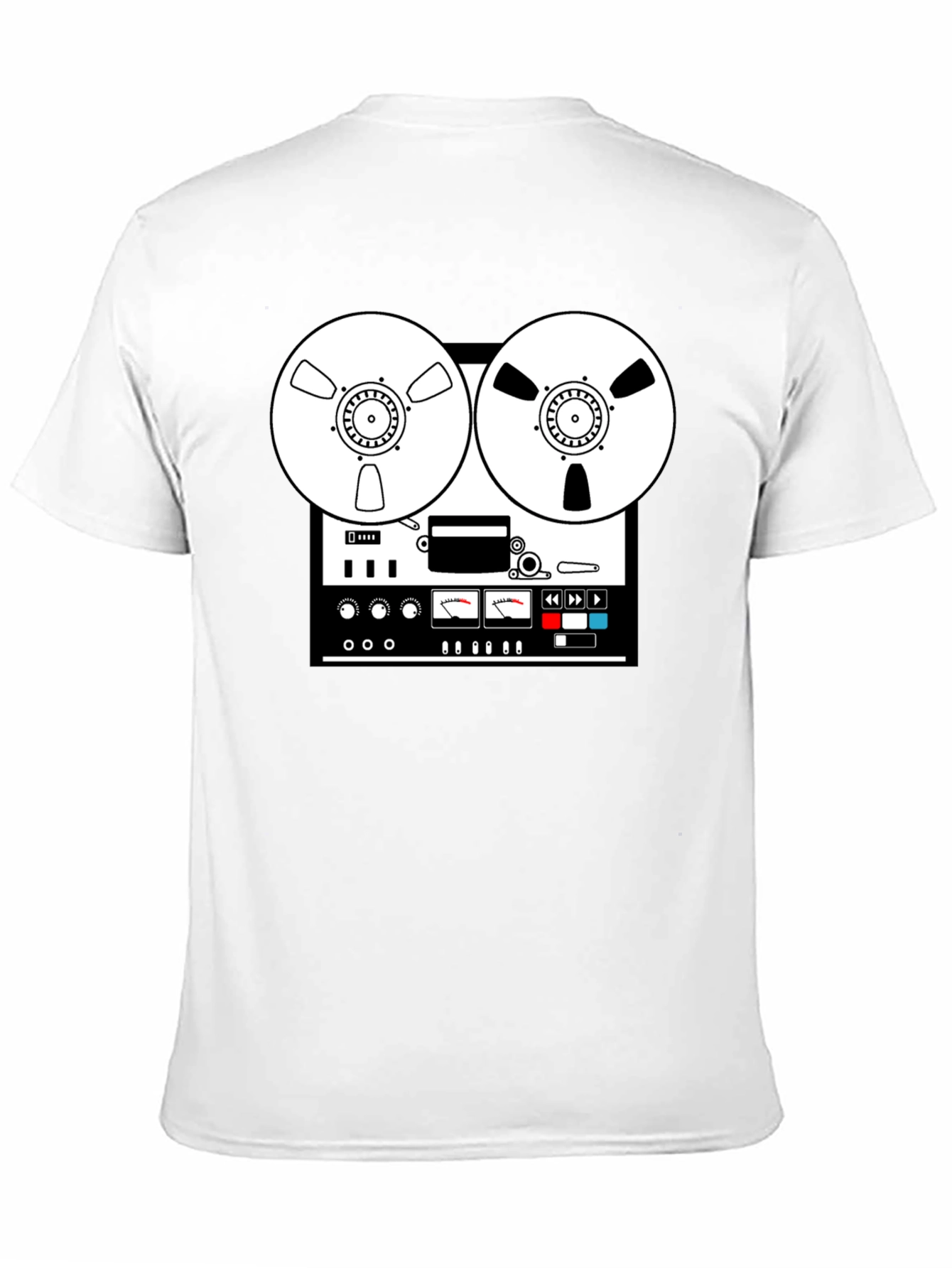 Retro Reel-to-Reel Graphic Tee - Classic Analog Style